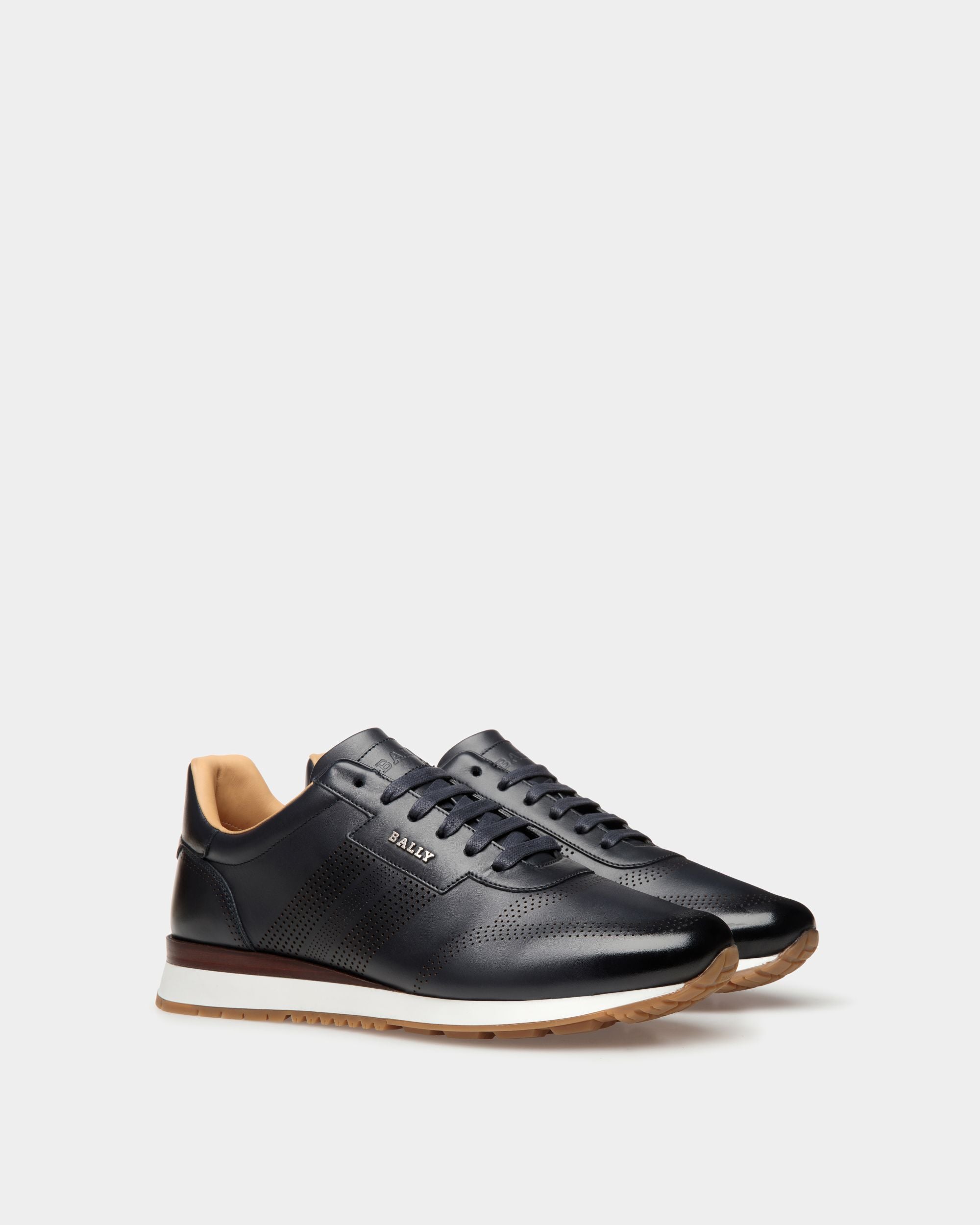 Asken Sneakers En Cuir Bleu Nuit - Homme - Bally - 02