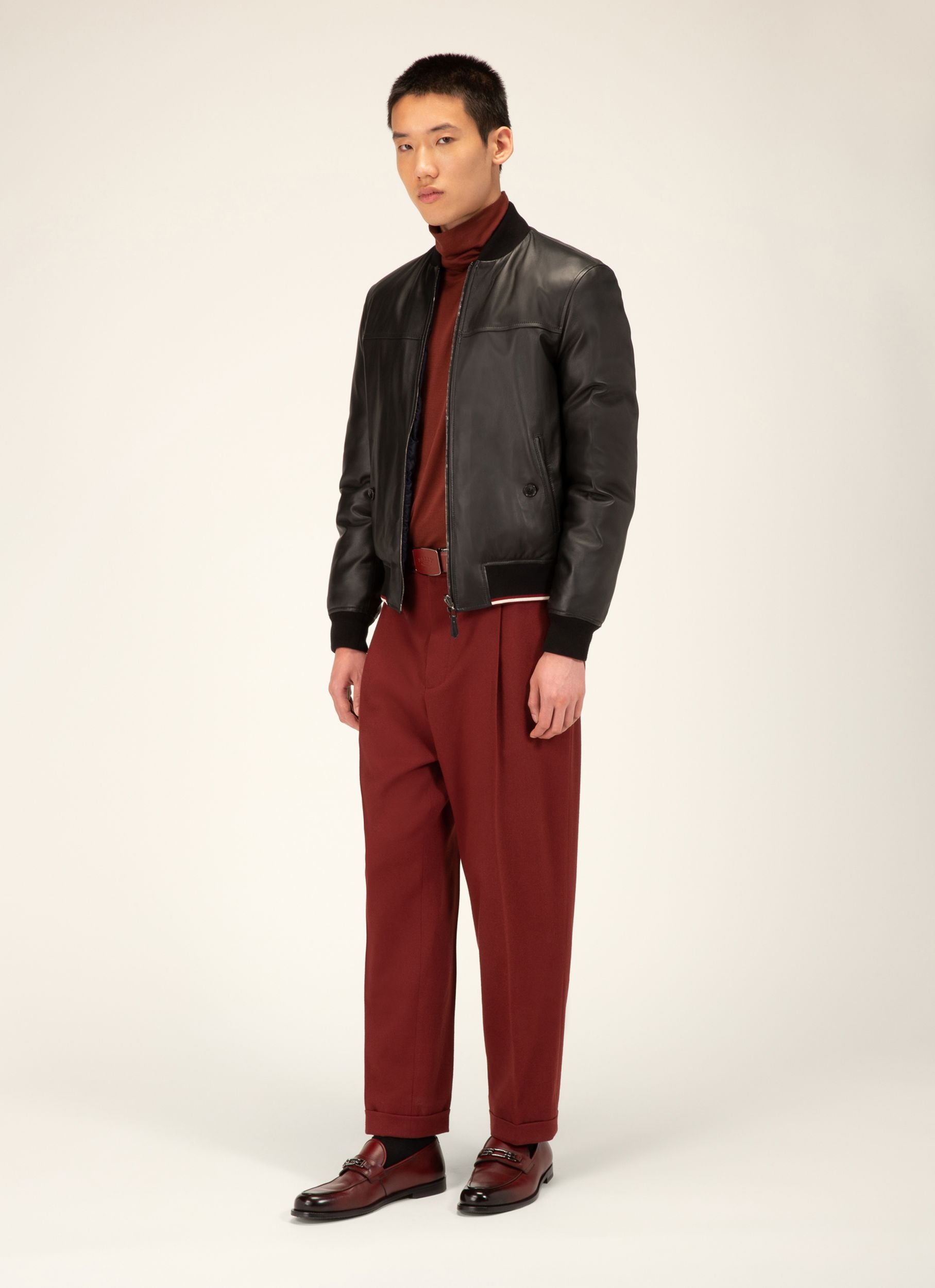 Bomber Réversible Vêtement D'Extérieur En Cuir Noir - Homme - Bally - 05