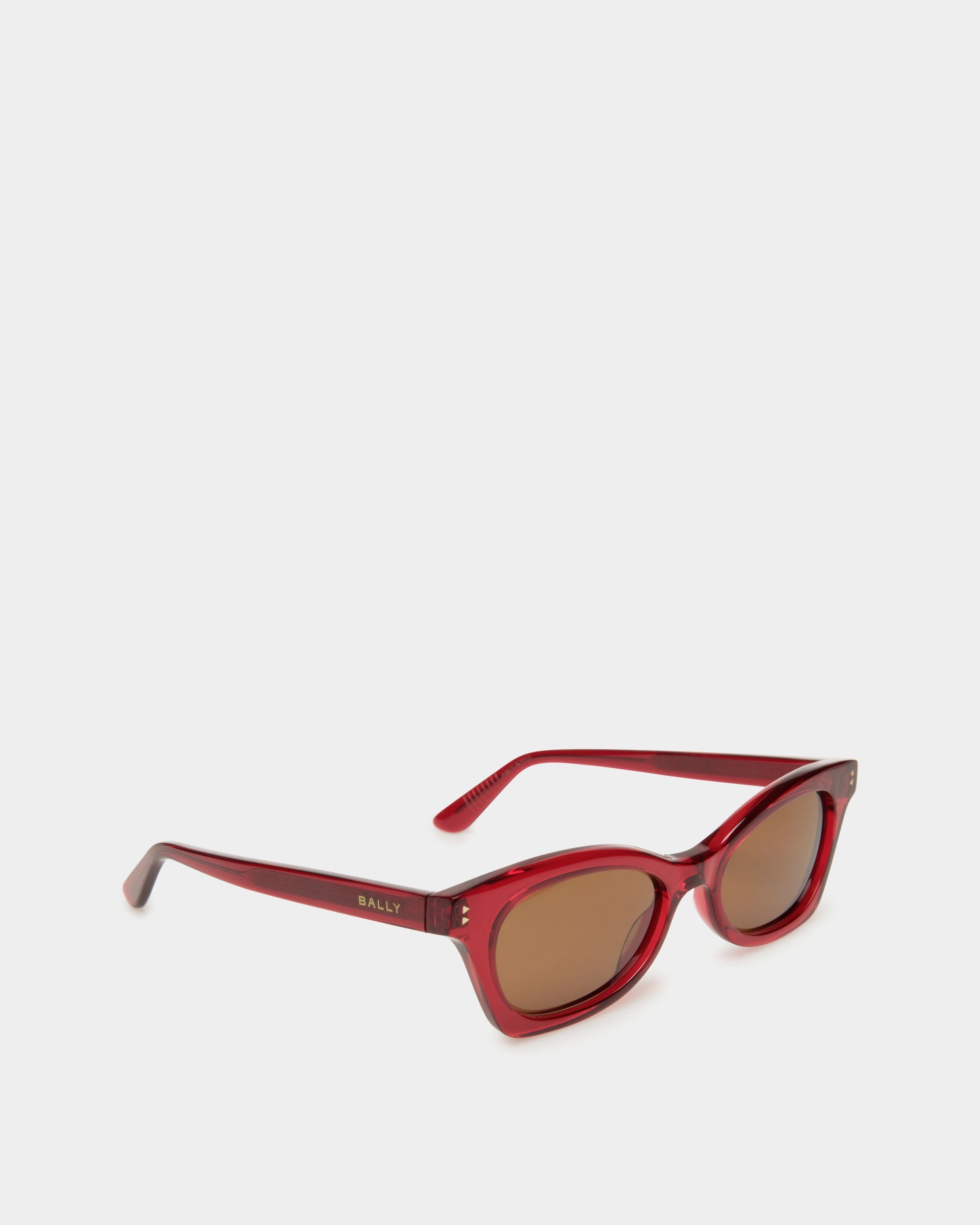 Lunettes De Soleil Sue En Acétate Rouge - Femme - Bally - 02