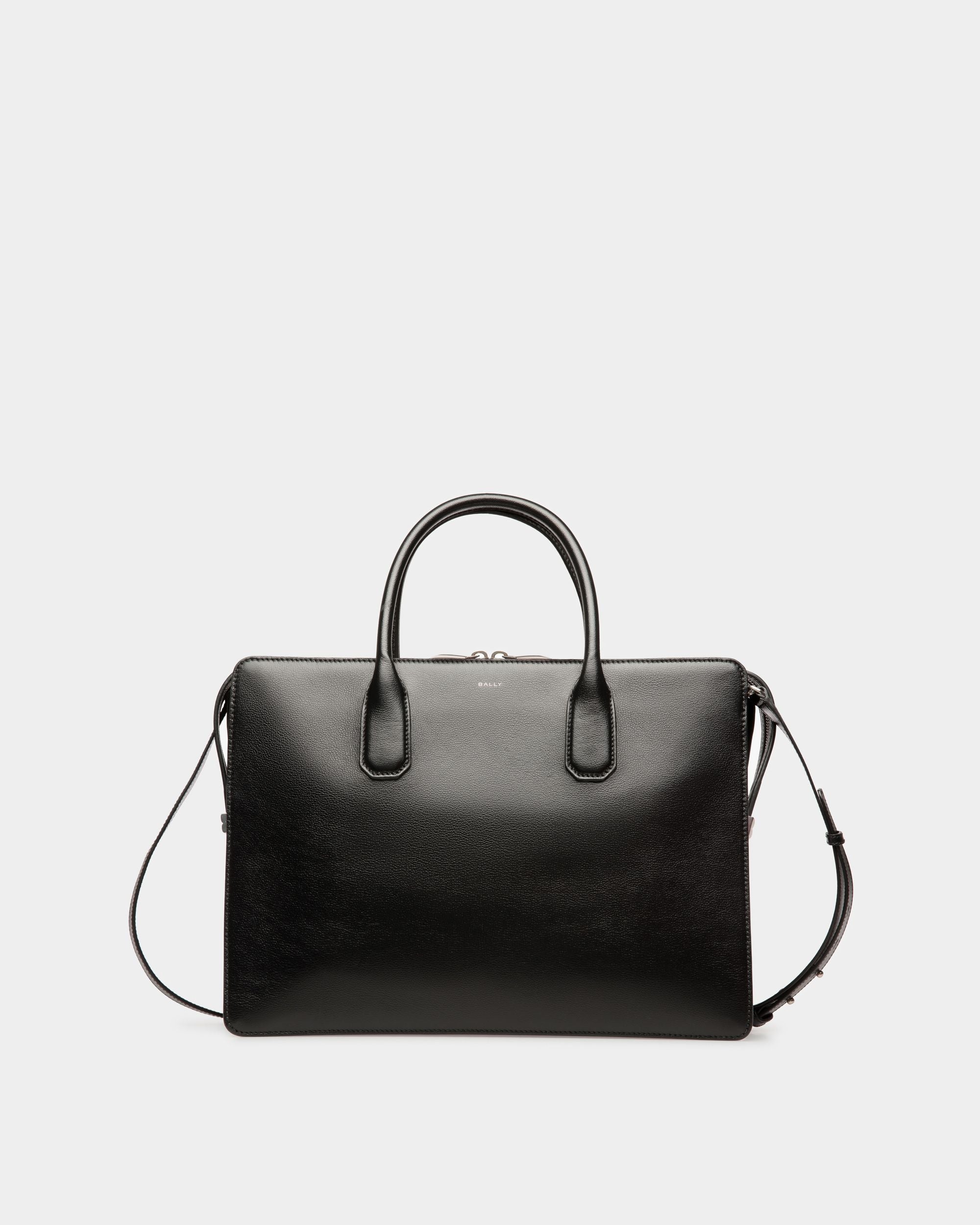 Sac Business Banque En Cuir Noir - Homme - Bally - 01