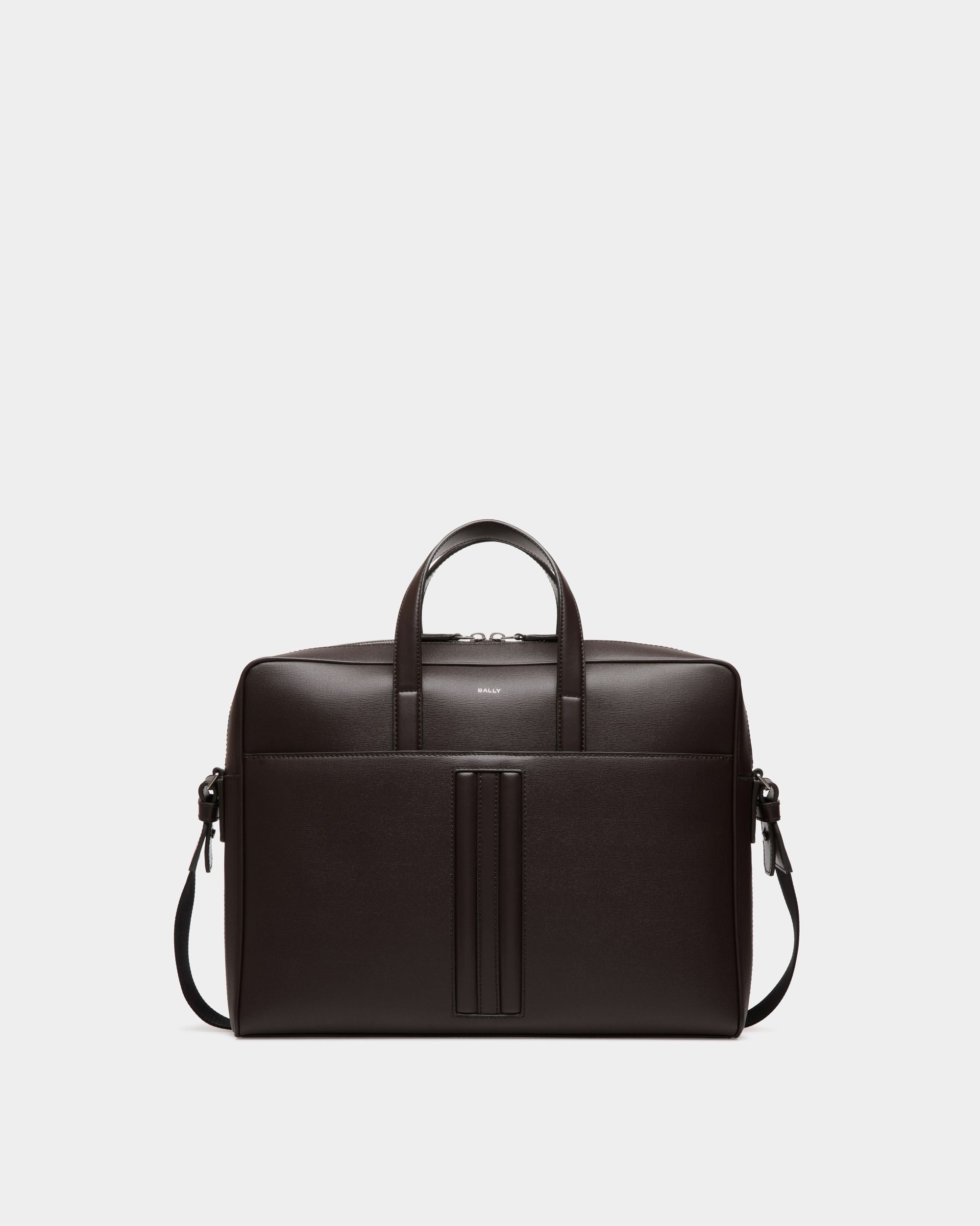 Cartable Mythos En Cuir Recyclé Ebano - Homme - Bally - 01