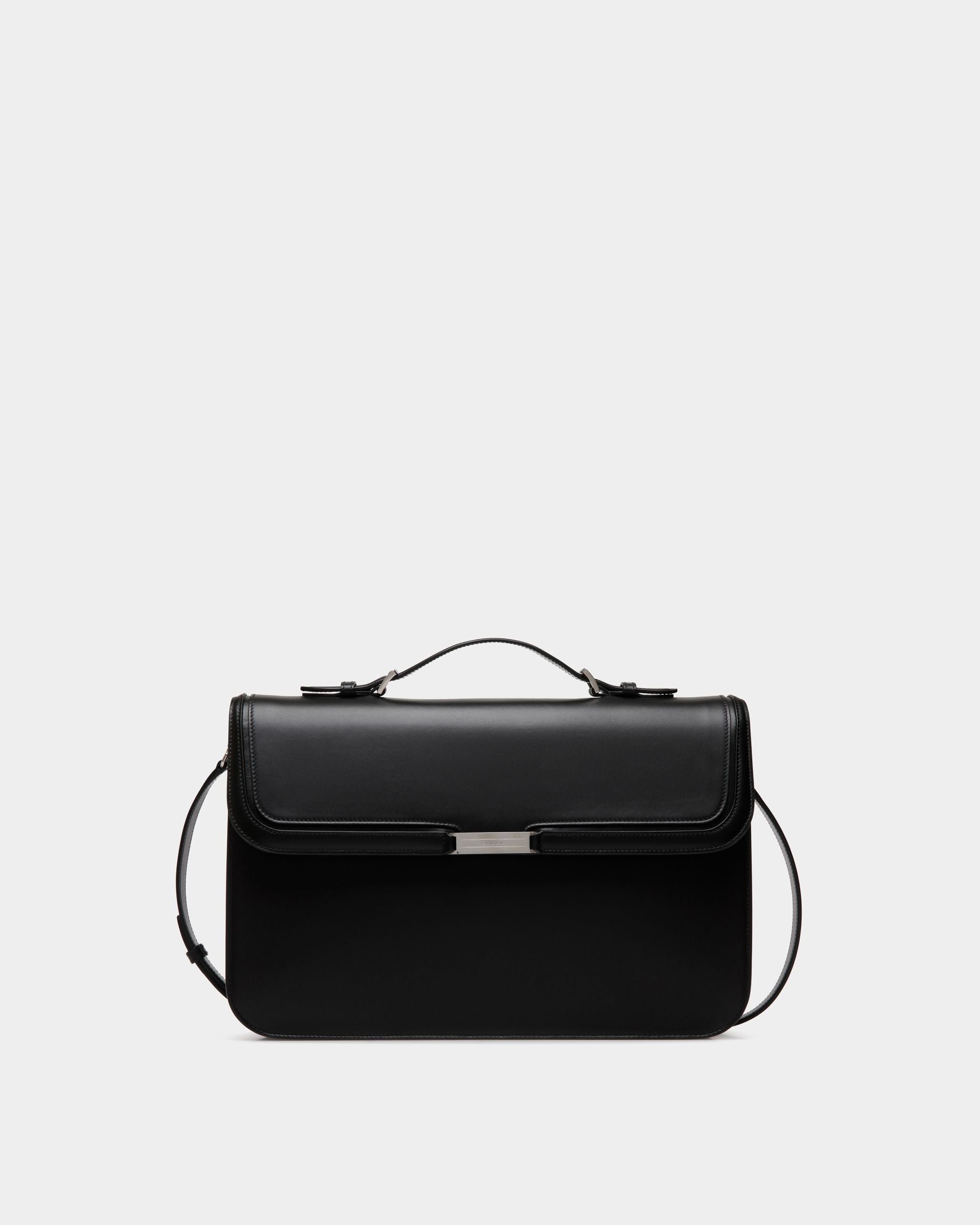 Cartable Deco En Cuir Noir - Homme - Bally - 01