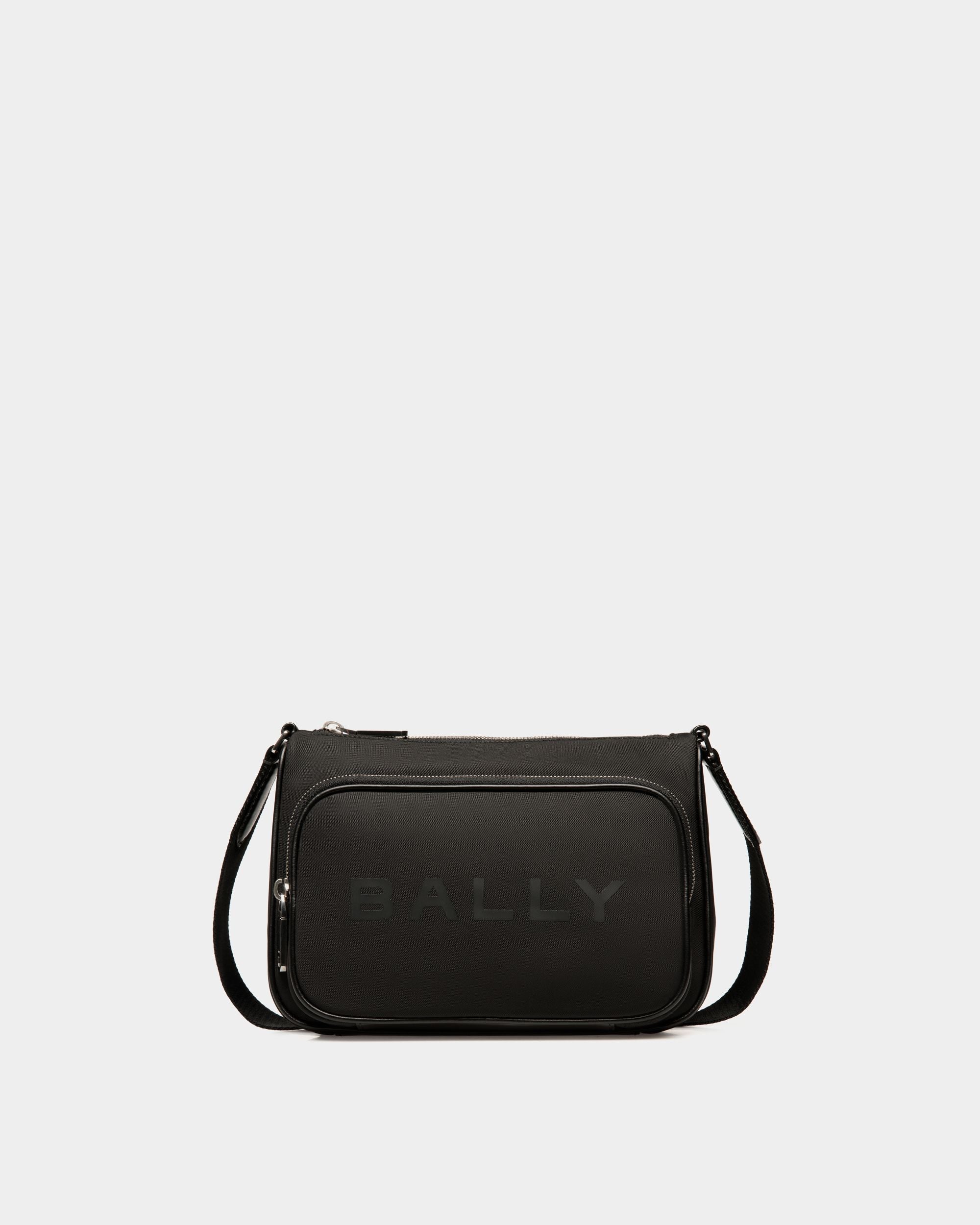 Sac À Bandoulière Bar En Nylon Et Cuir Noirs - Homme - Bally - 01