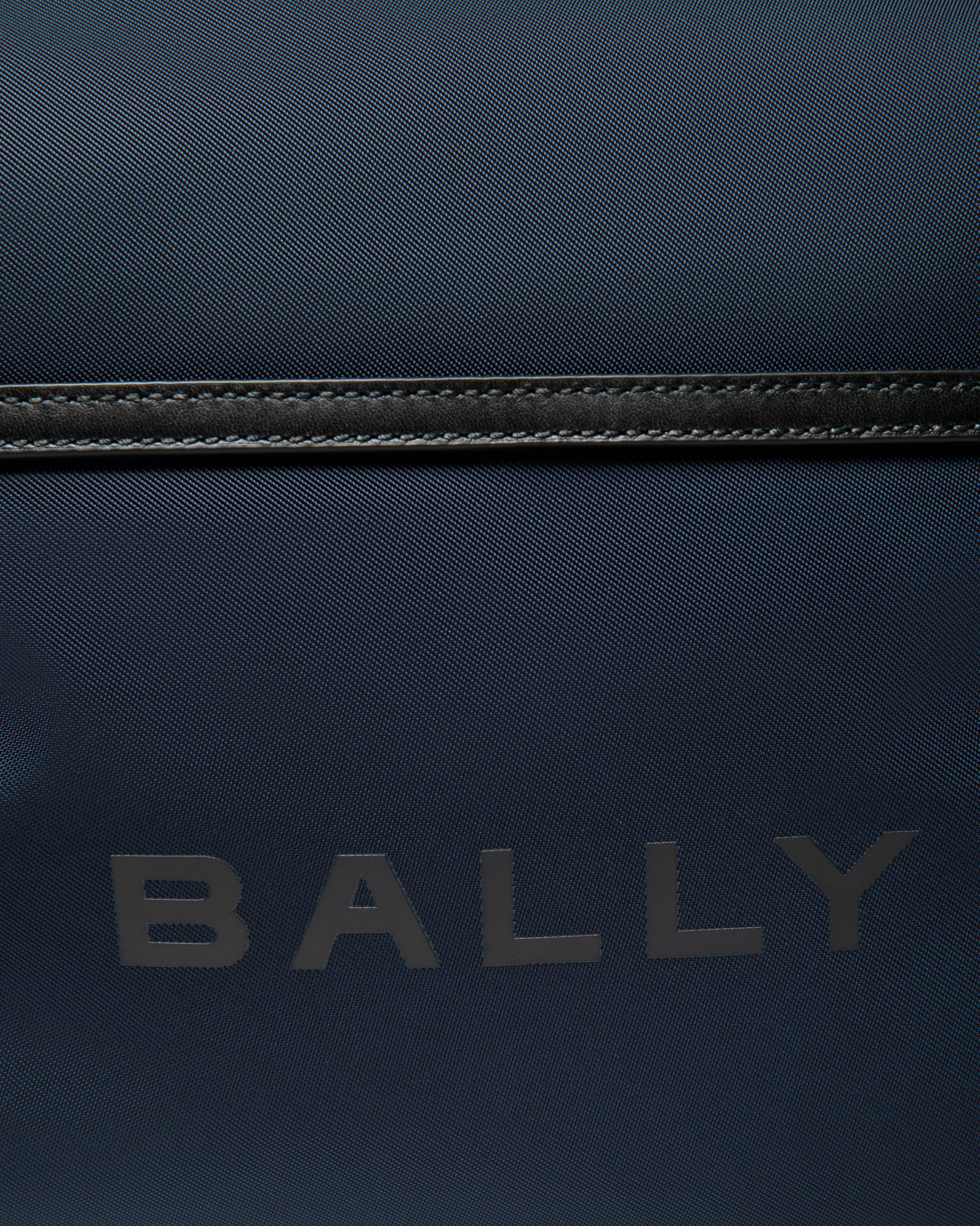 Bar Backpack in Navy Blue Nylon And Leather - Homme - Bally - 05