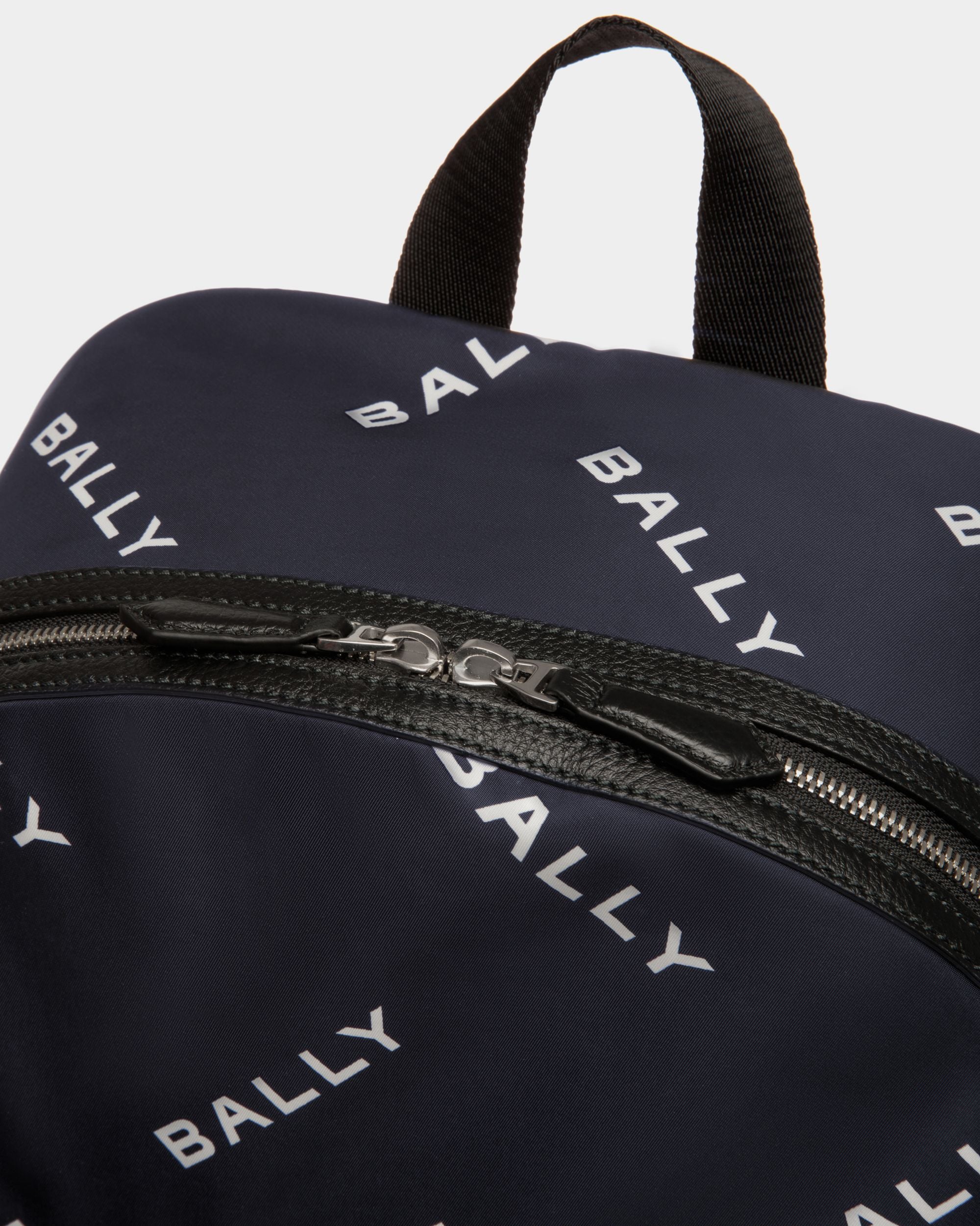 Sac À Dos Code En Nylon Bleu Imprimé - Homme - Bally - 05