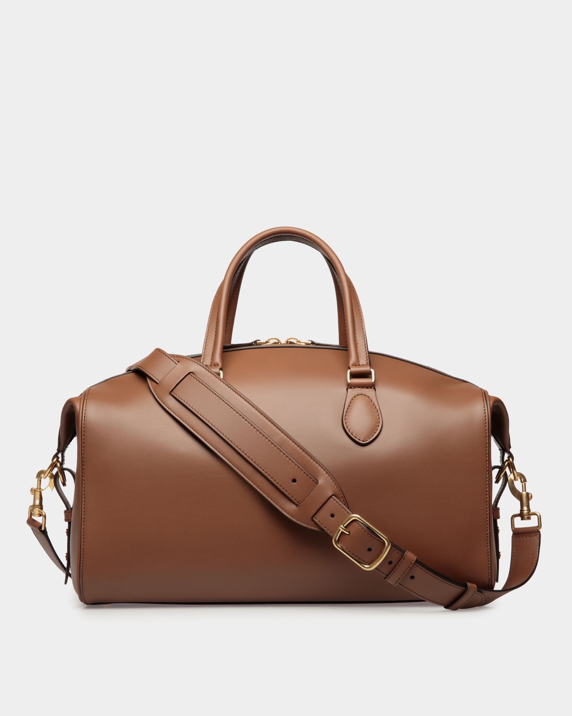 Sac De Week-End Beckett En Cuir Marron - Homme - Bally - 02