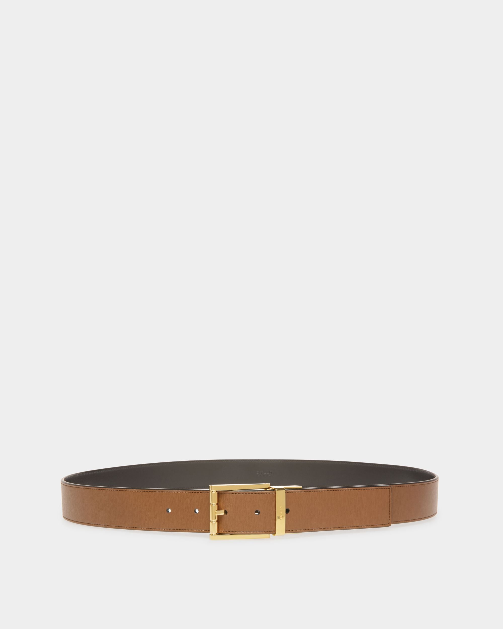 Ceinture Astory 35 mm Réversible Et Ajustable En Cuir Marron Et Noir - Homme - Bally - 01