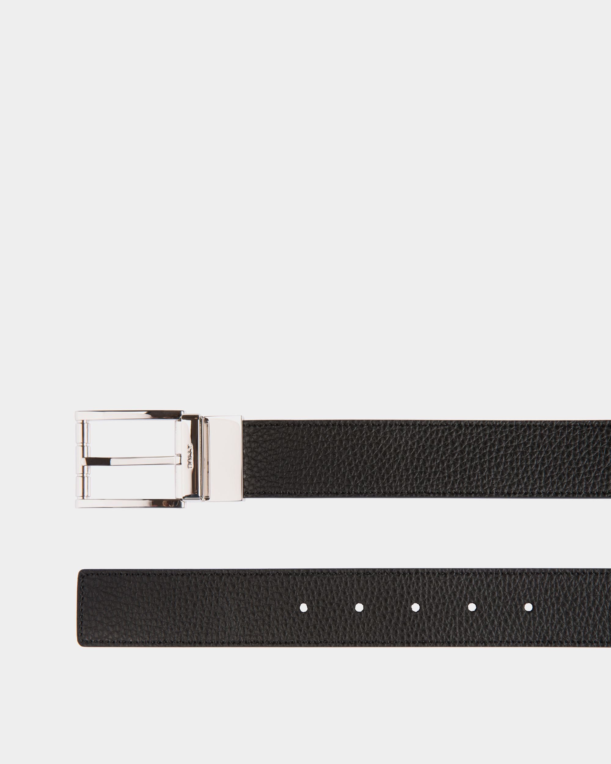 Ceinture Astory 35 mm Réversible Et Ajustable En Cuir Noir Et Marron - Homme - Bally - 02