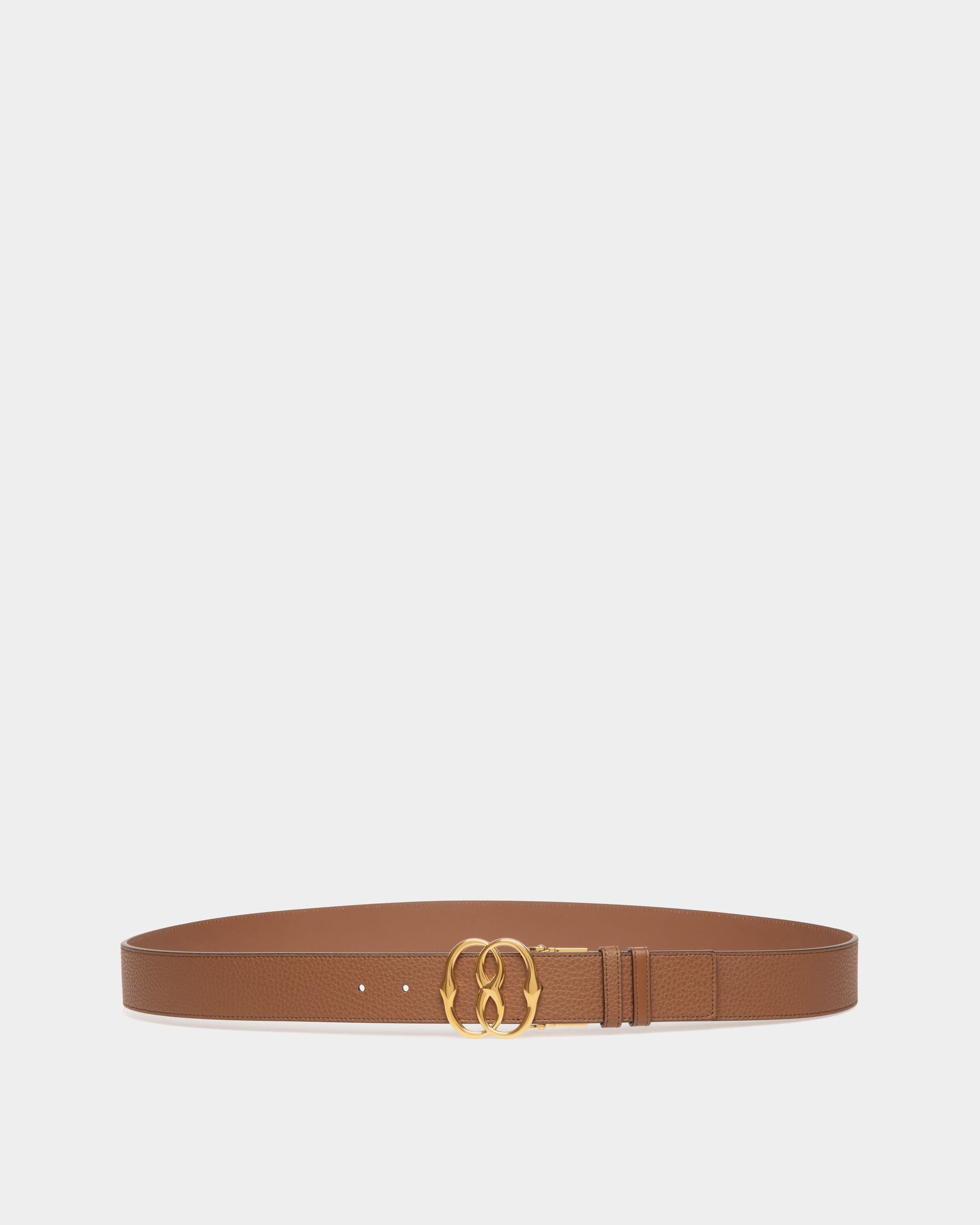 Emblem 40mm Adjustable and Reversible Belt in Brown Leather - Homme - Bally - 01