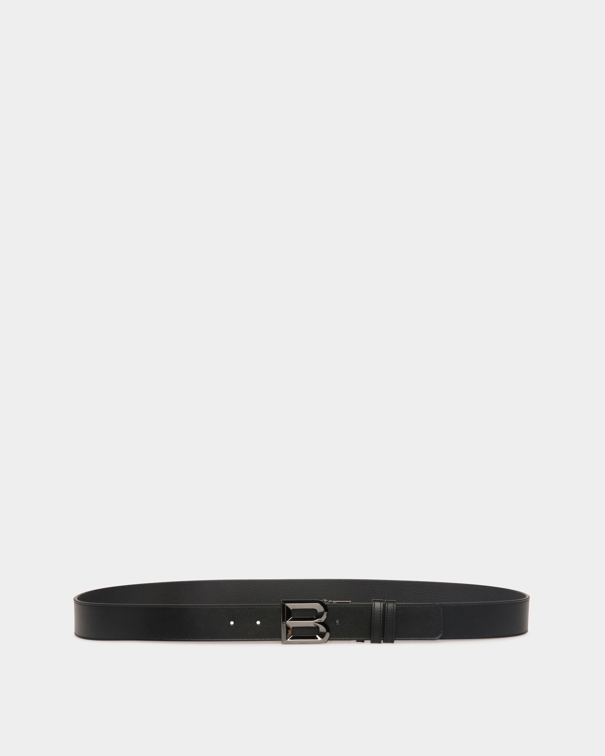 Ceinture B Bold 35 mm Réversible Et Ajustable En Cuir Noir - Homme - Bally - 01