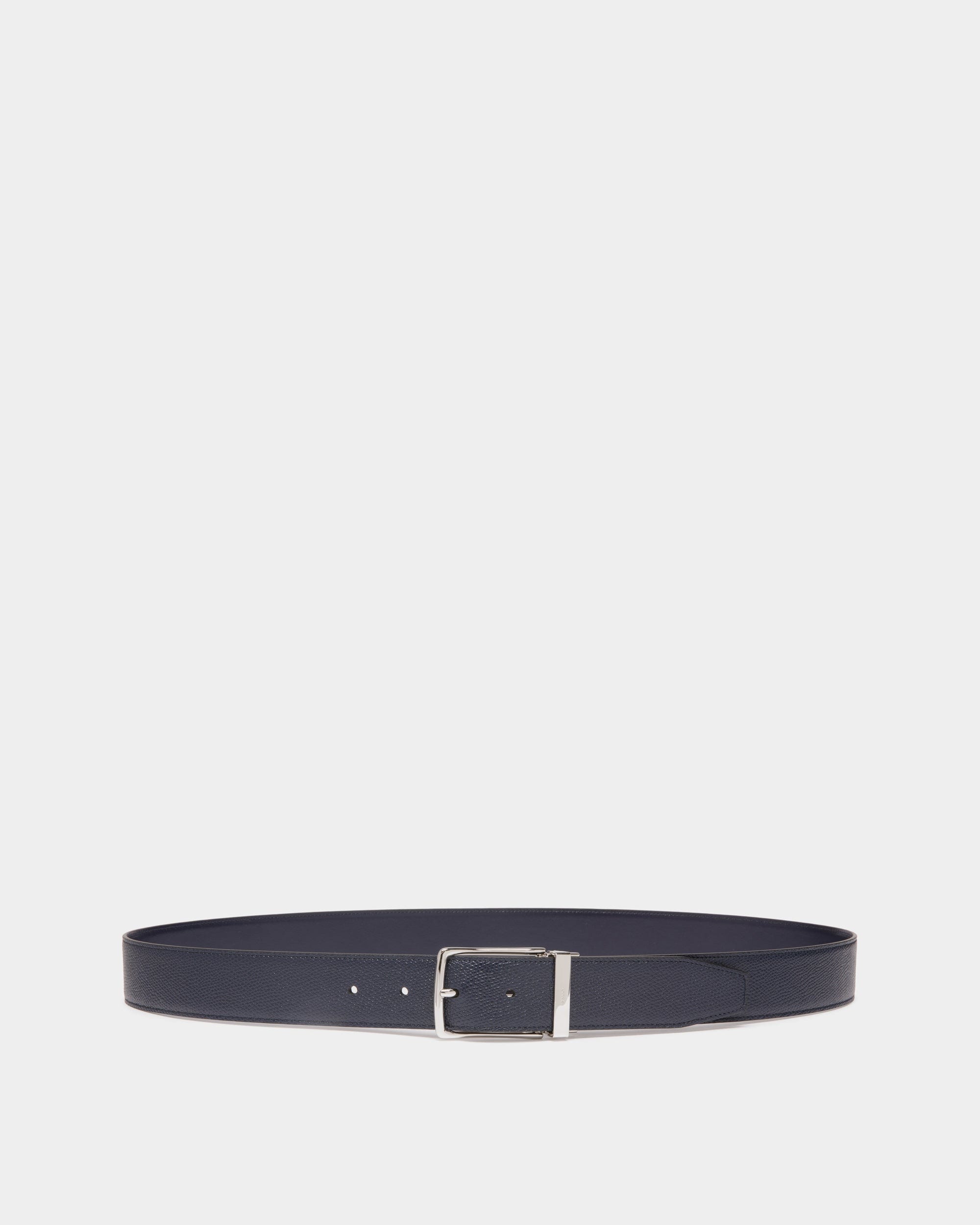 Ceinture Ketter 35 Mm Réversible Et Ajustable En Cuir Navy Blue - Homme - Bally - 01