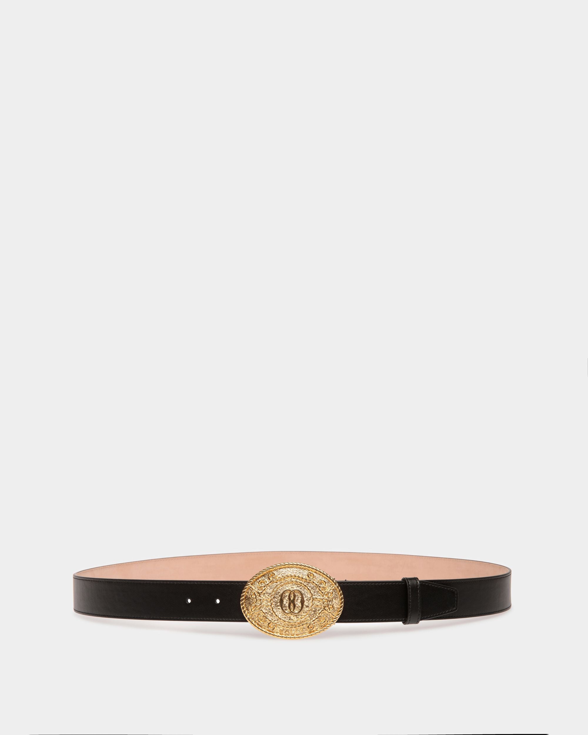 Ceinture Mountain 35 mm En Cuir Noir - Homme - Bally - 01