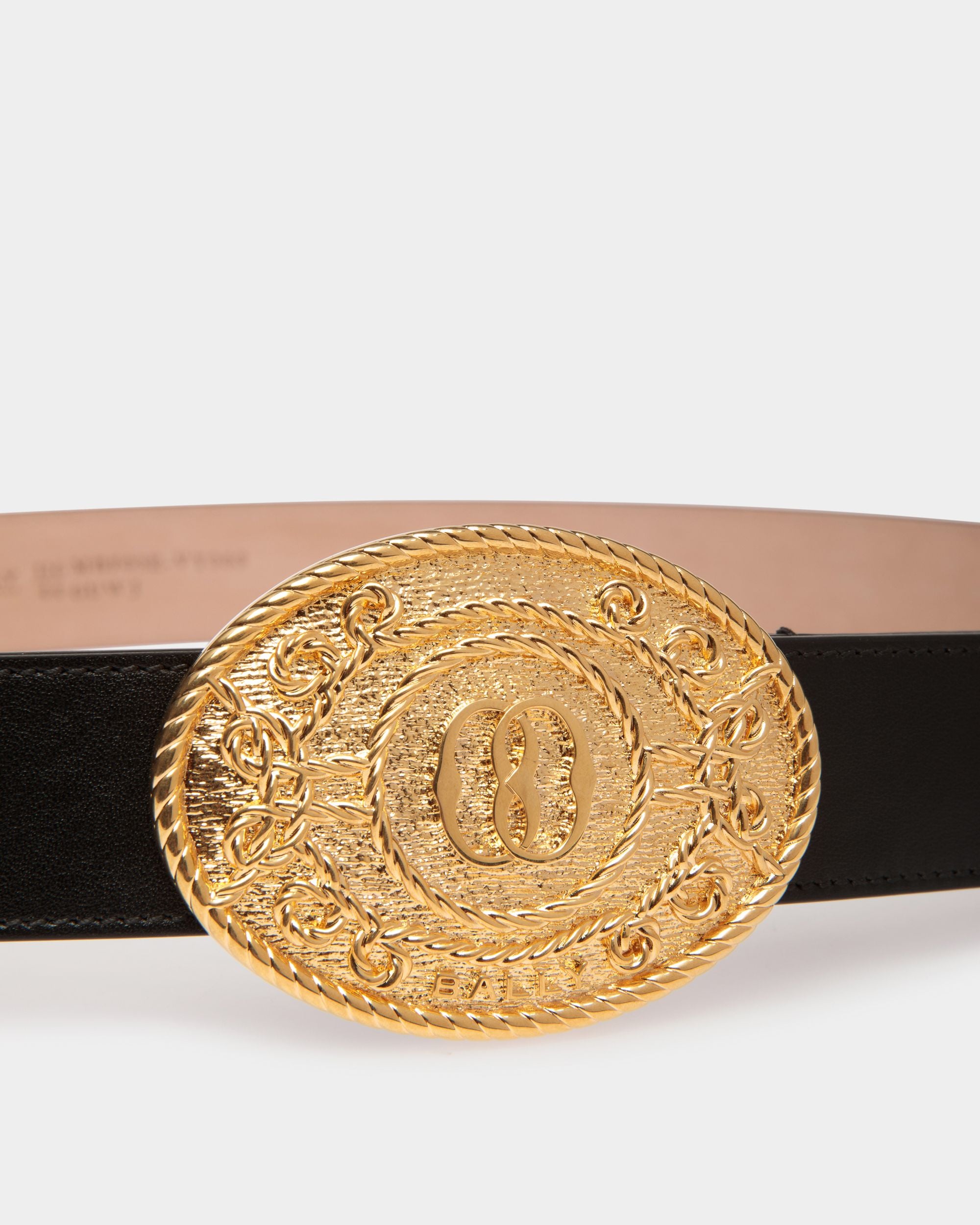 Ceinture Mountain 35 mm En Cuir Noir - Homme - Bally - 03