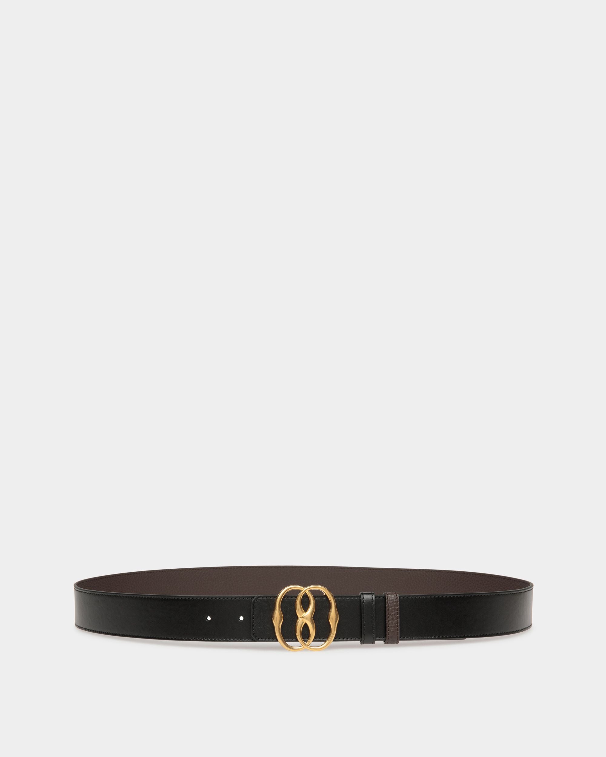 Ceinture Bally Iconic 35 mm En Cuir Marron Et Noir - Homme - Bally - 01