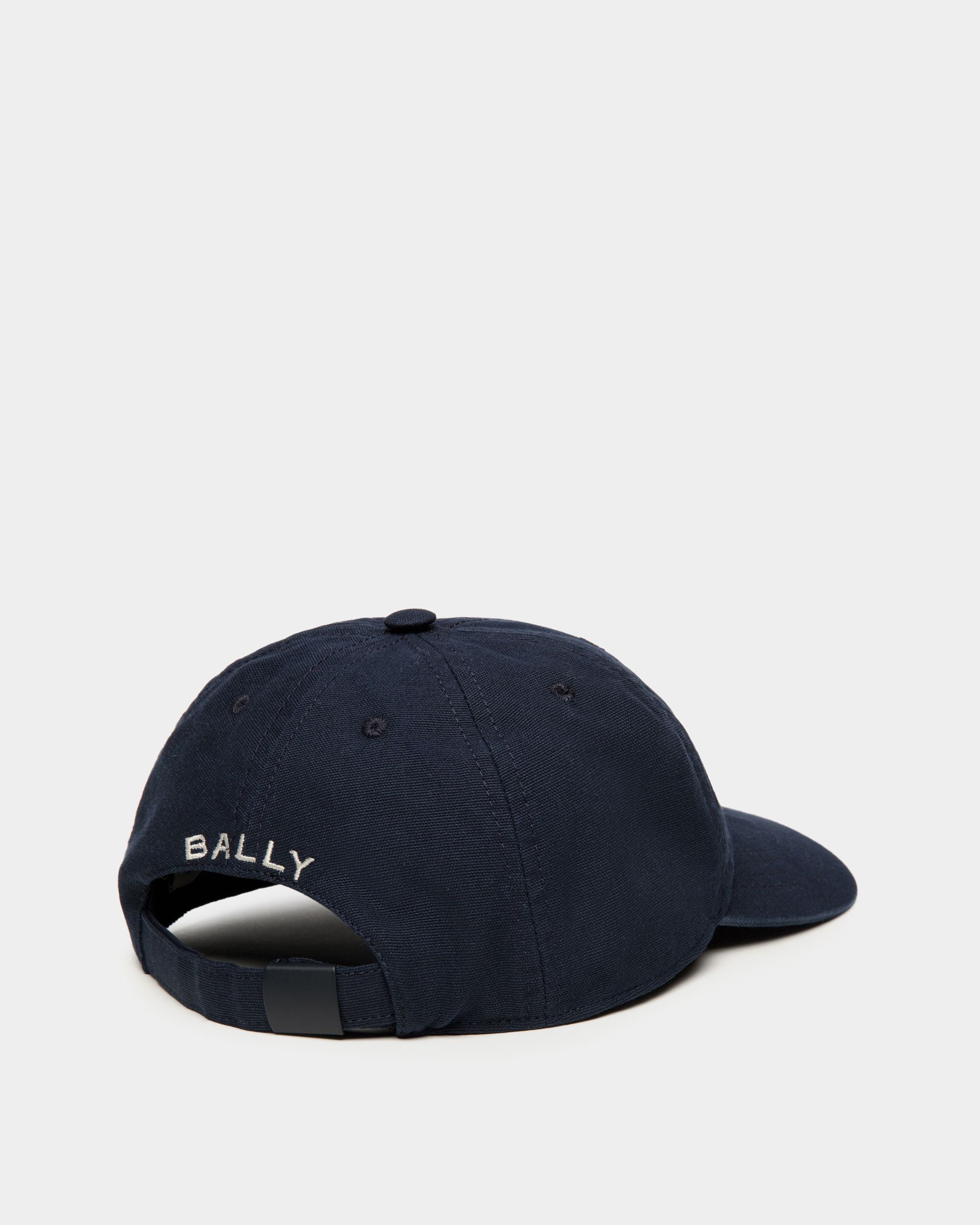 Casquette De Baseball Avec Logo Bally Crest En Coton Navy Blue - Homme - Bally - 02