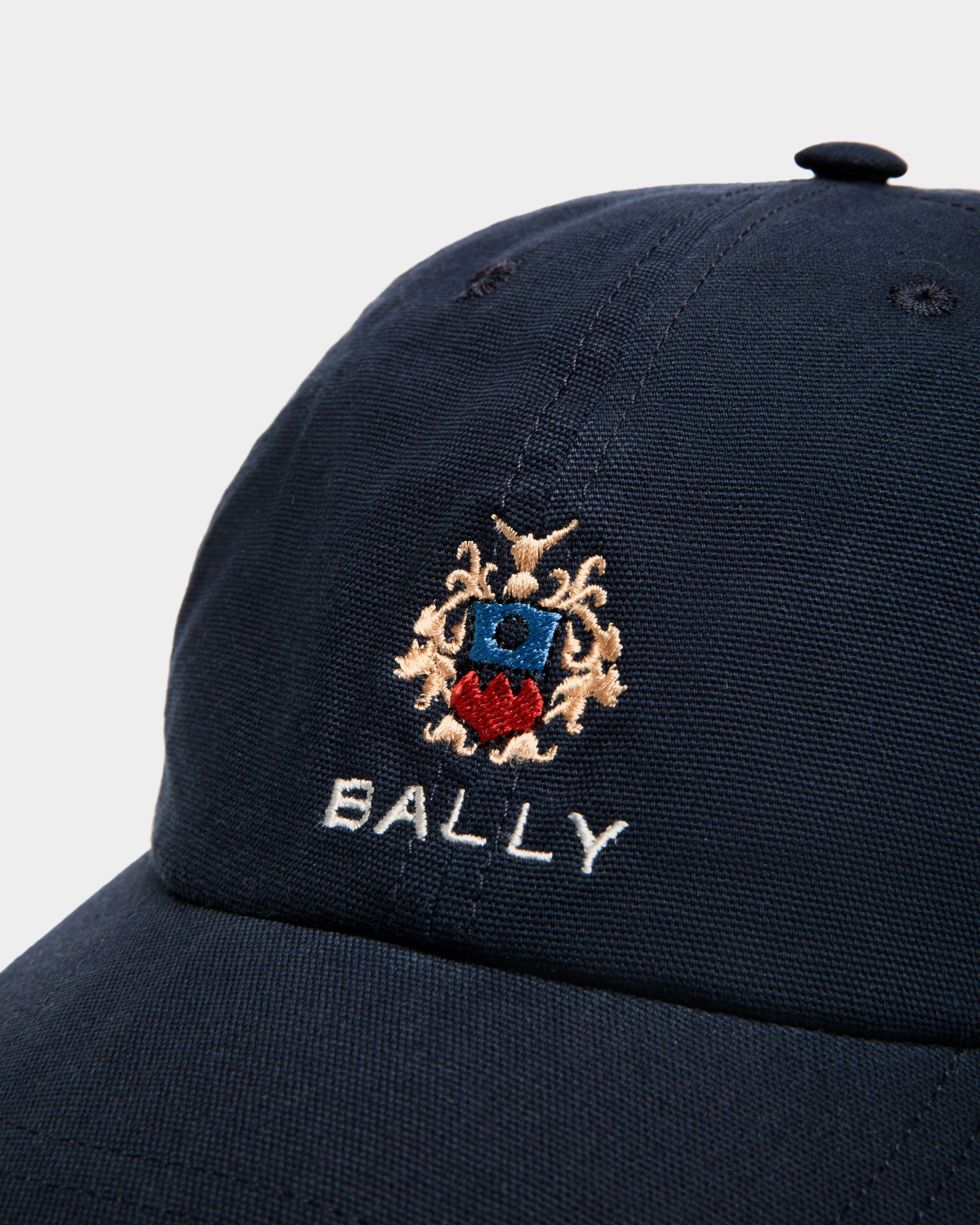 Casquette De Baseball Avec Logo Bally Crest En Coton Navy Blue - Homme - Bally - 03