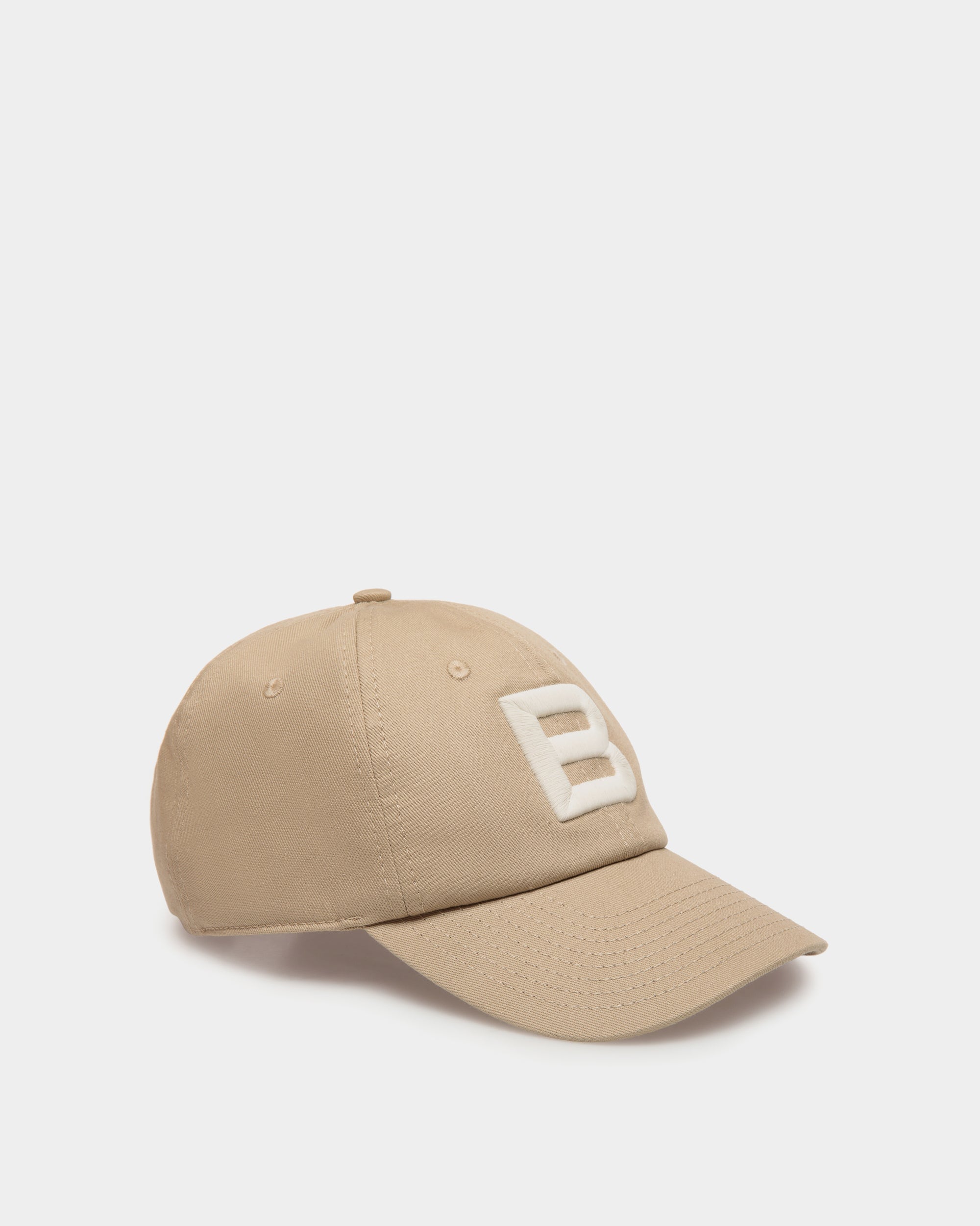 Casquette De Baseball En Coton Beige - Homme - Bally - 01