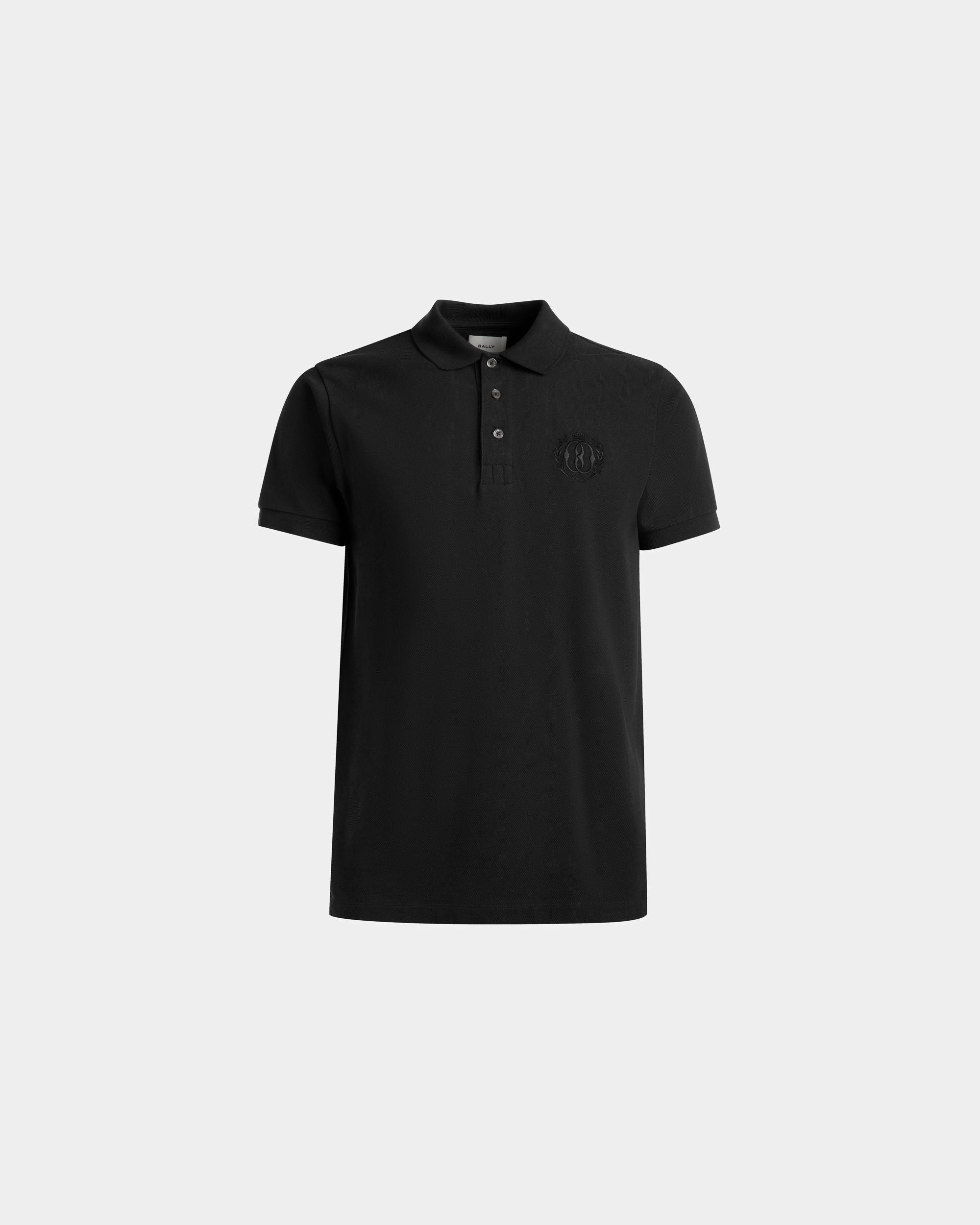 Polo Emblem En Coton Noir - Homme - Bally - 01