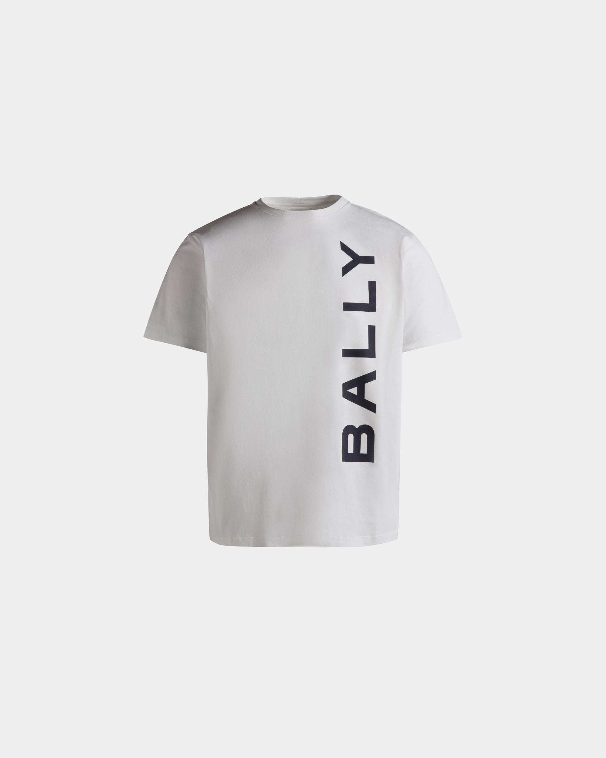 T-Shirt En Coton Blanc - Homme - Bally - 01