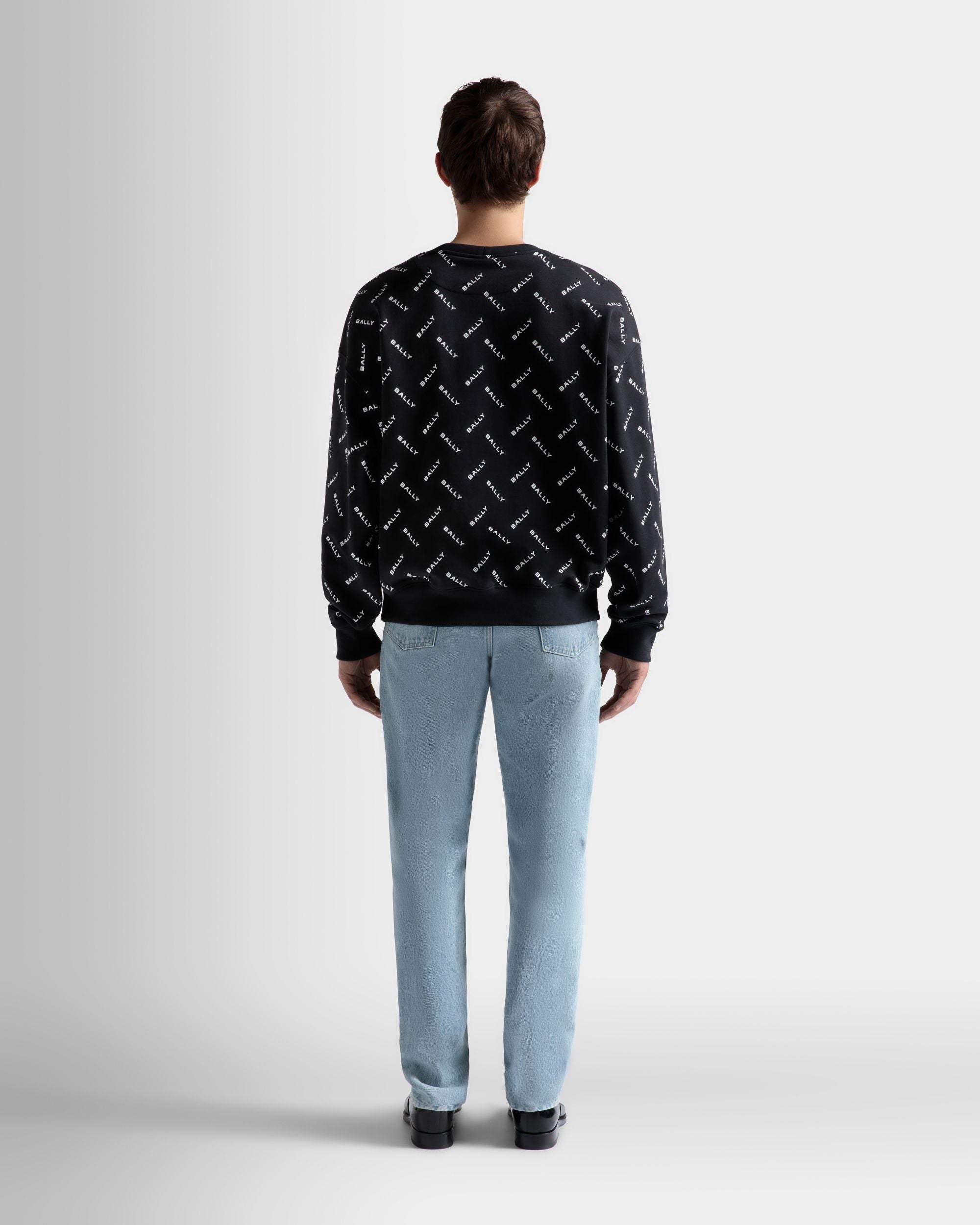 Sweat-Shirt En Coton Bleu Foncé - Homme - Bally - 06