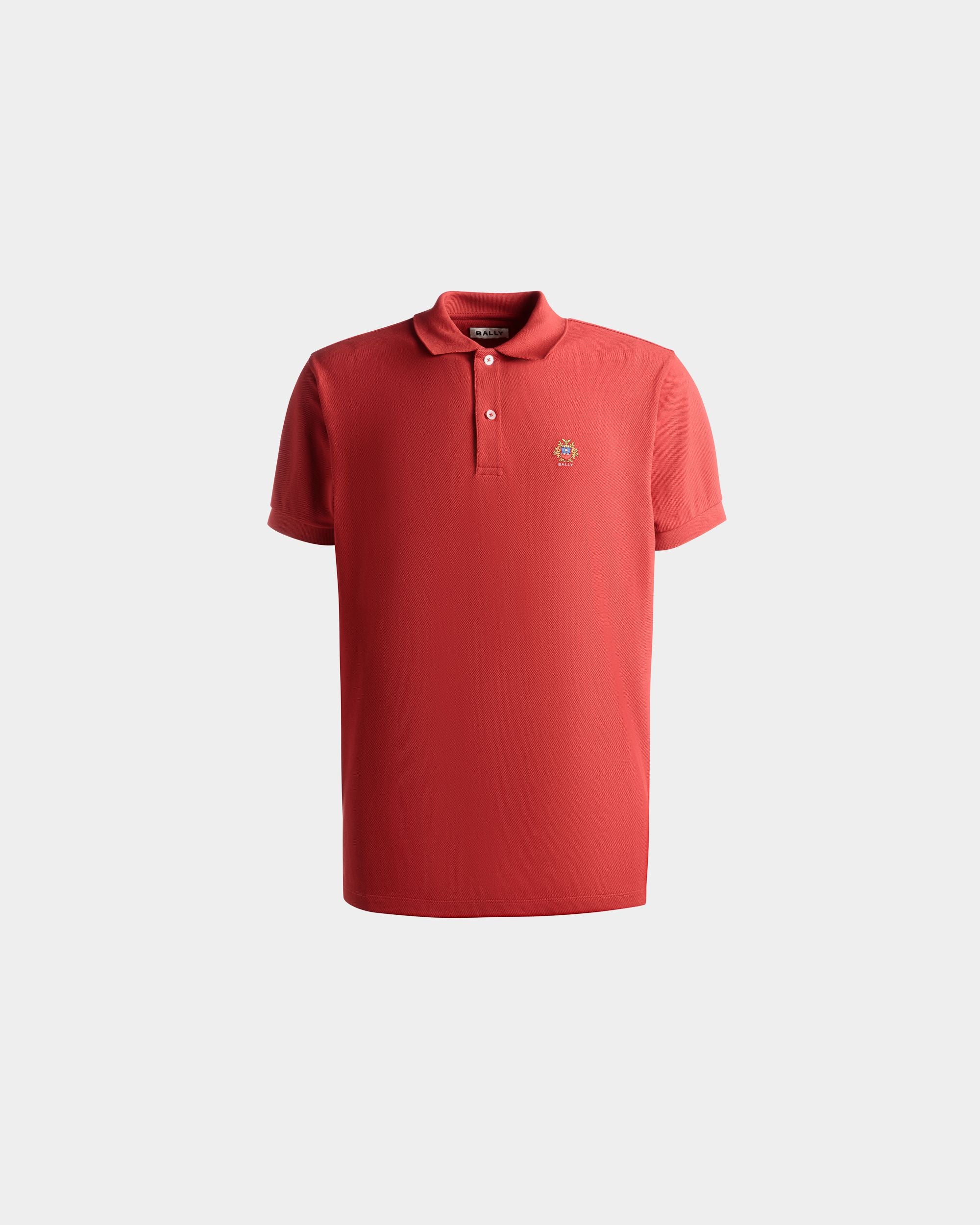 Polo Avec Logo Bally Crest En Coton Candy Red - Homme - Bally - 01