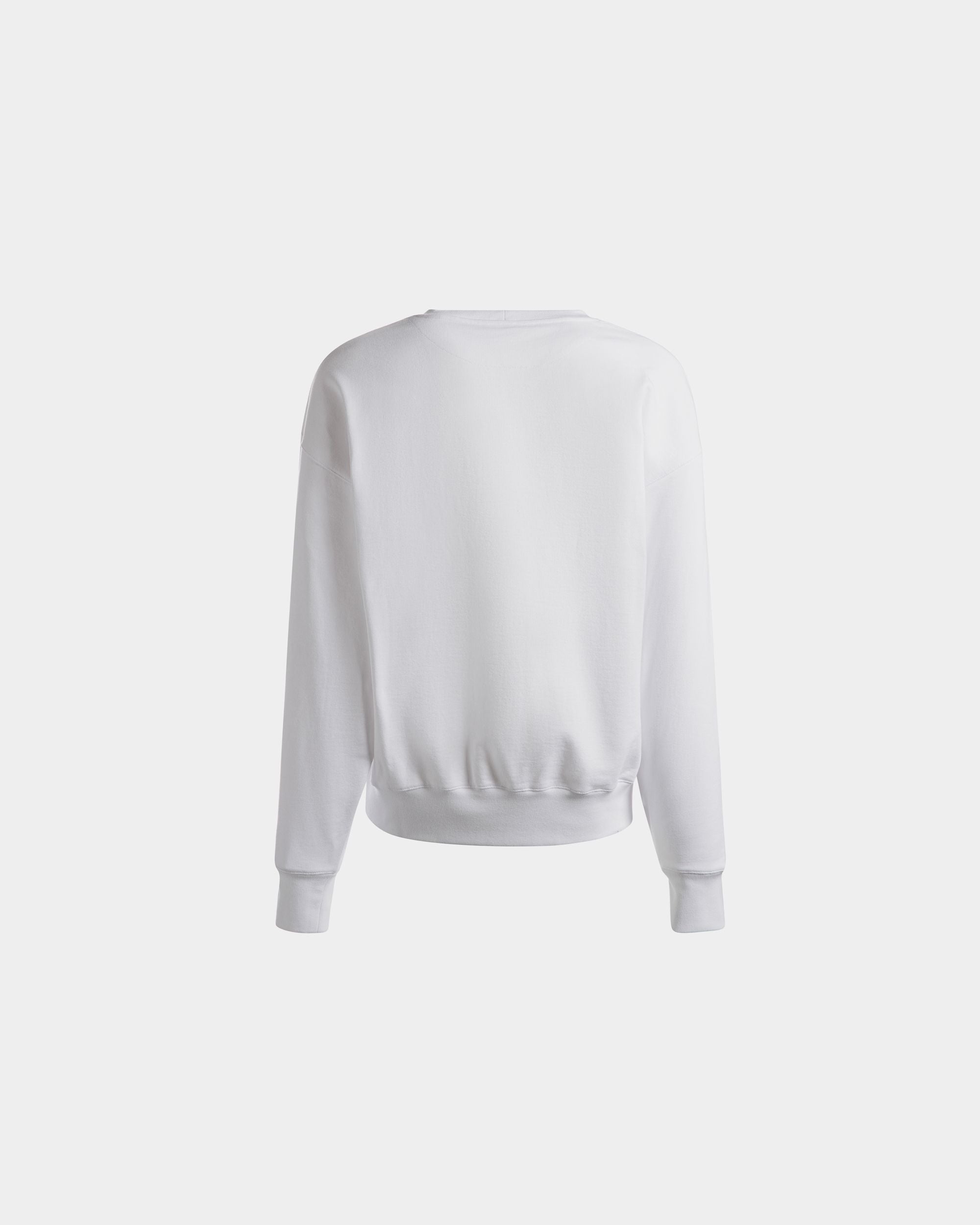 Sweat-Shirt En Coton Blanc Avec Écusson - Homme - Bally - 03