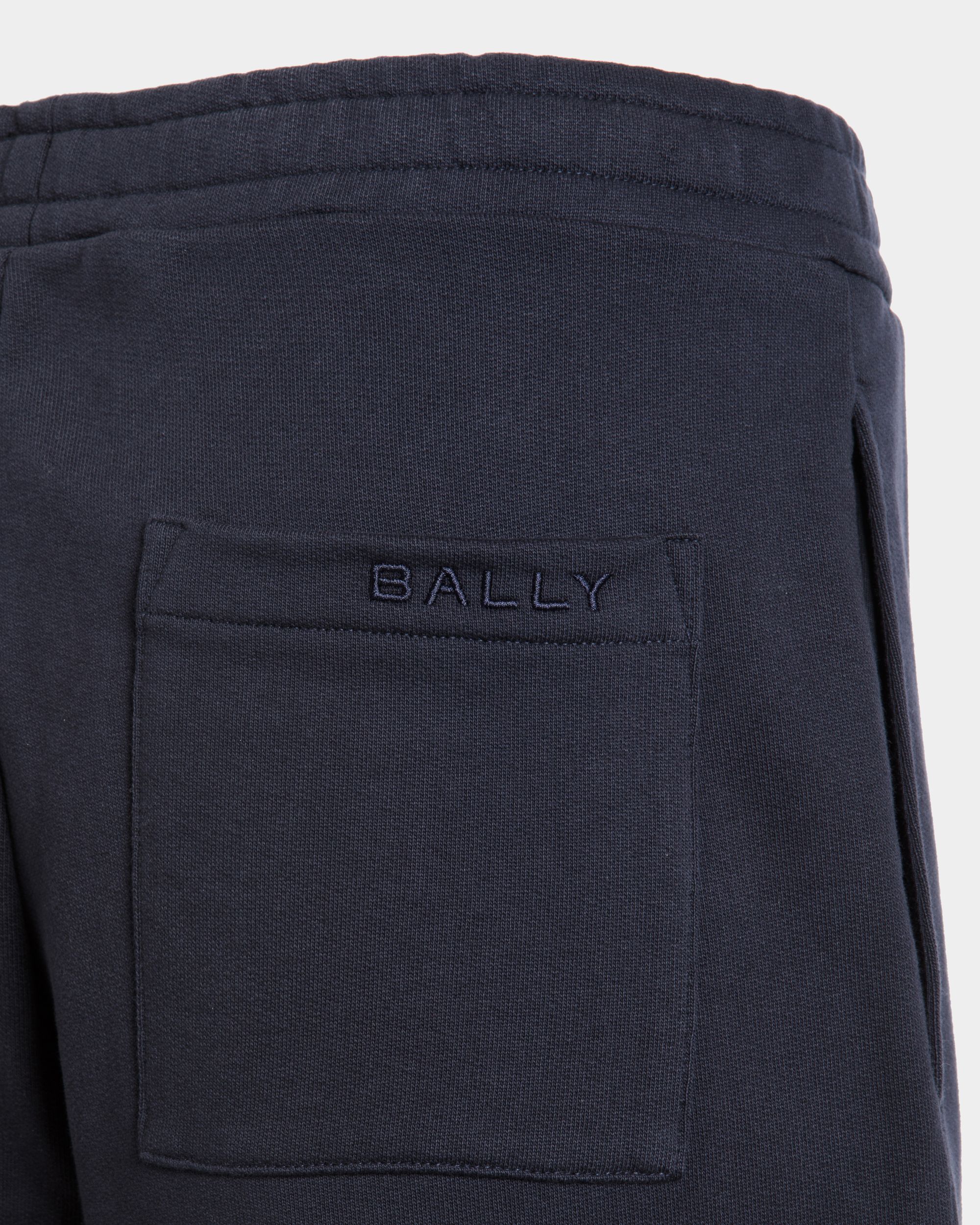 Pantalon De Survêtement Avec Détail Bally Flag En Coton Navy Blue - Homme - Bally - 02