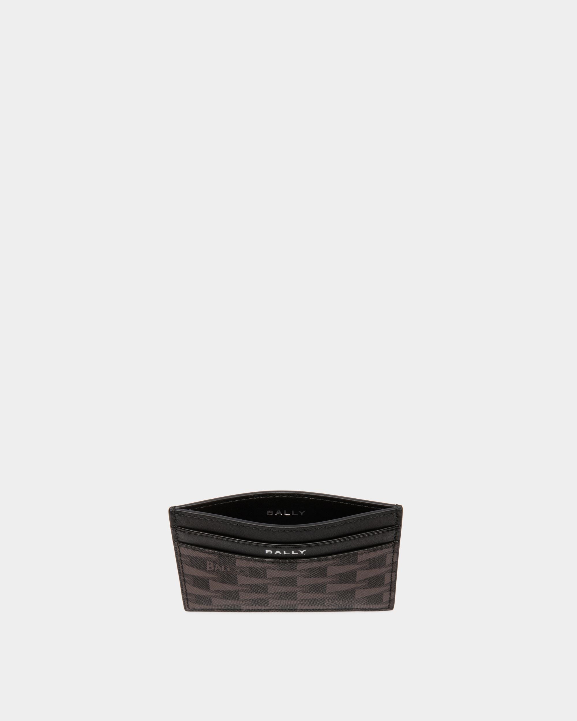 Pennant Credit Card Case in Black Pennant Motif - Homme - Bally - 03