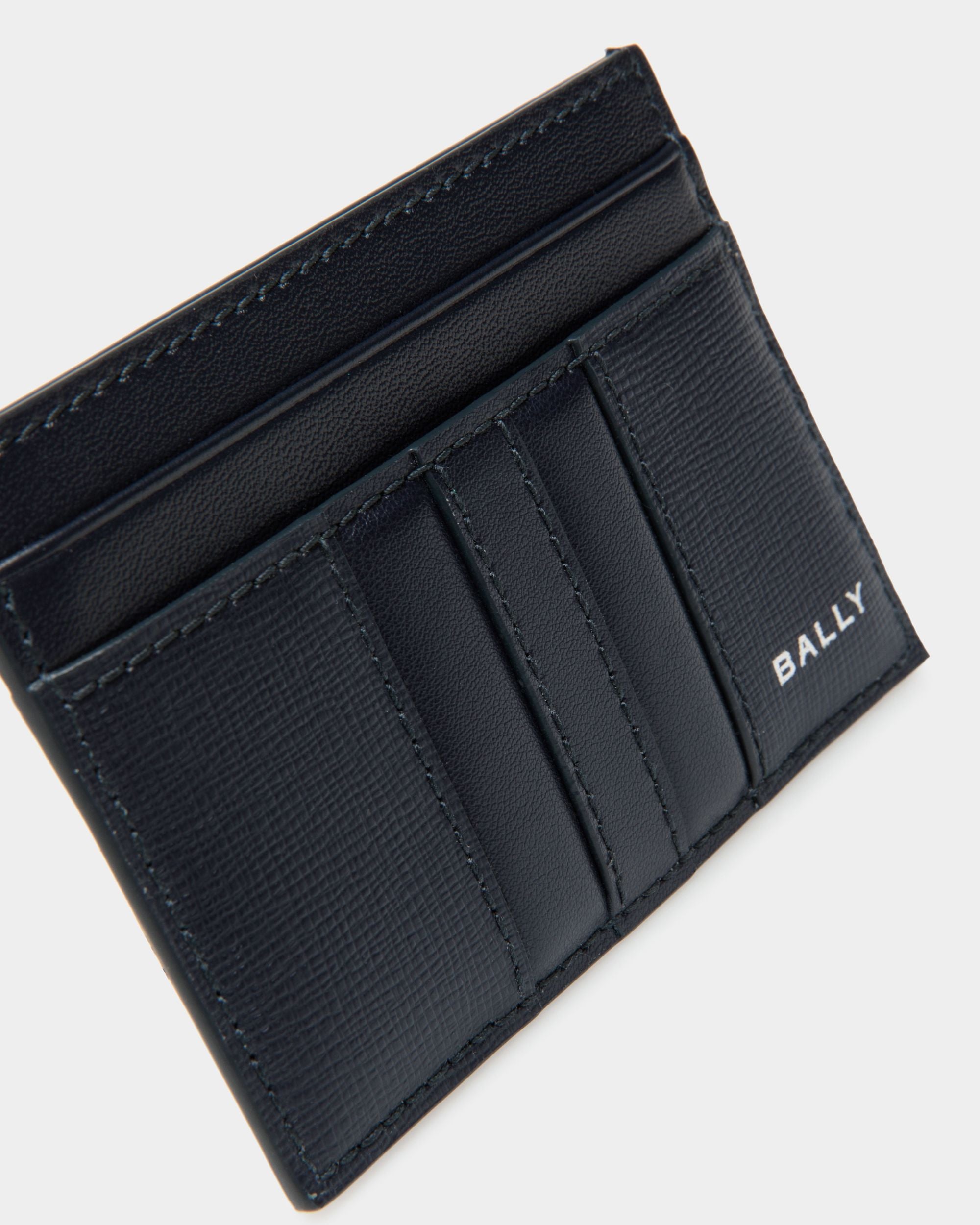 Porte-Cartes Mythos En Cuir Recyclé Navy Blue - Homme - Bally - 05