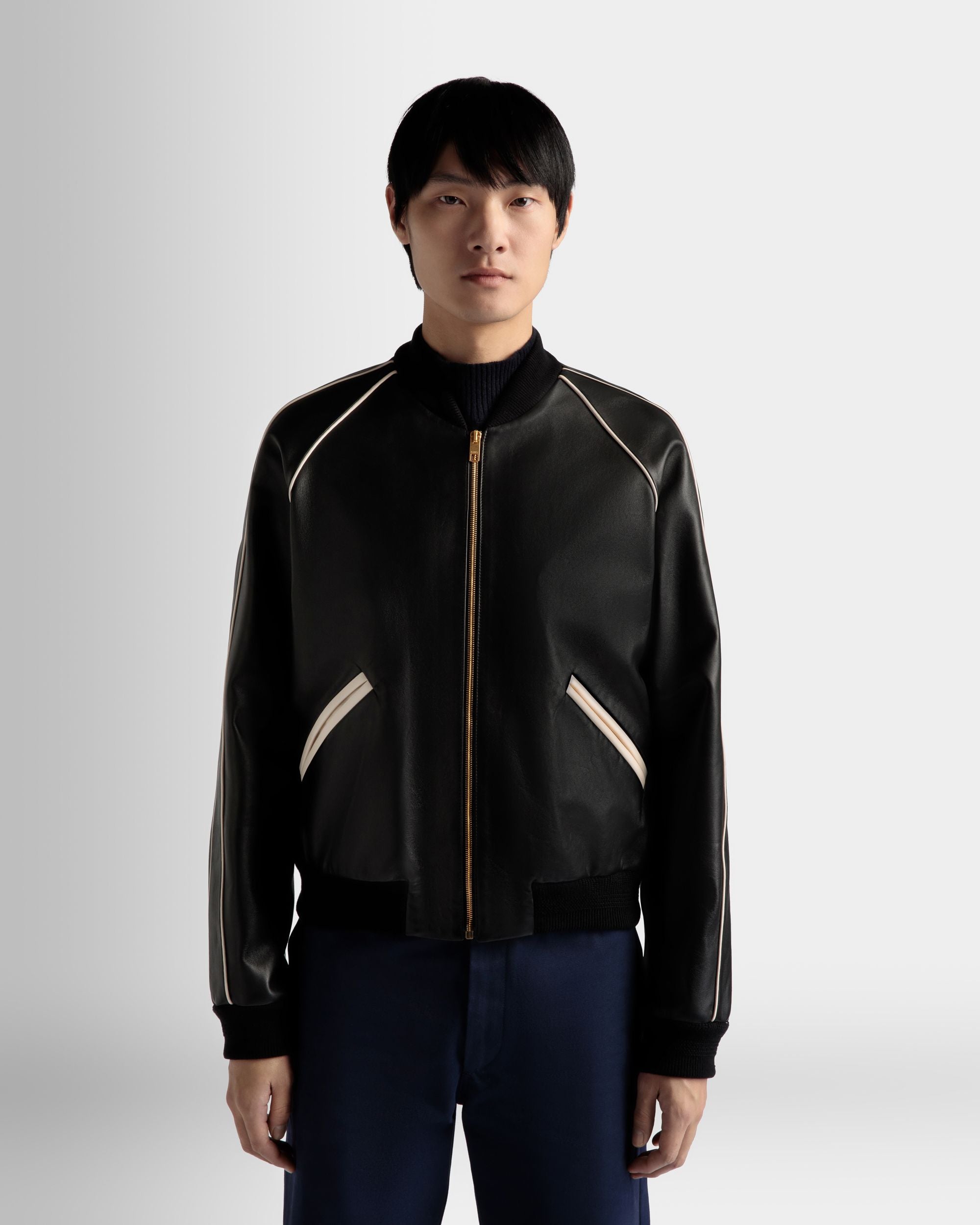 Bomber En Cuir Noir - Homme - Bally - 03