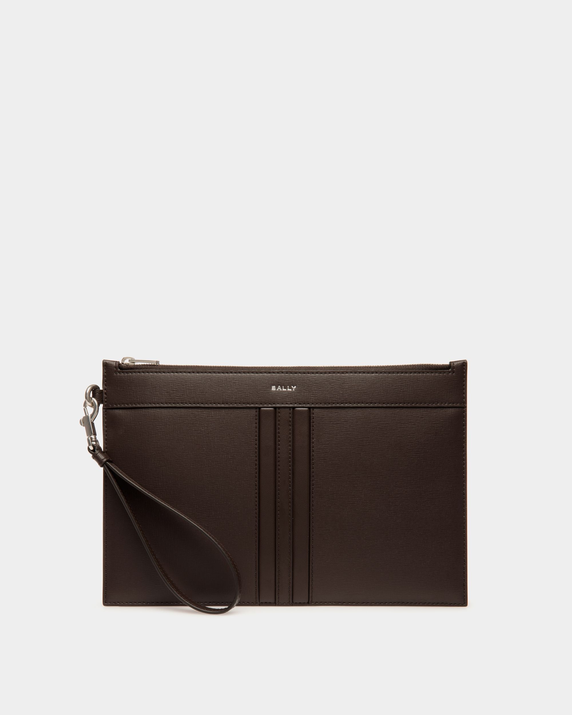 Pochette Mythos En Cuir Recyclé Ebano - Homme - Bally - 01