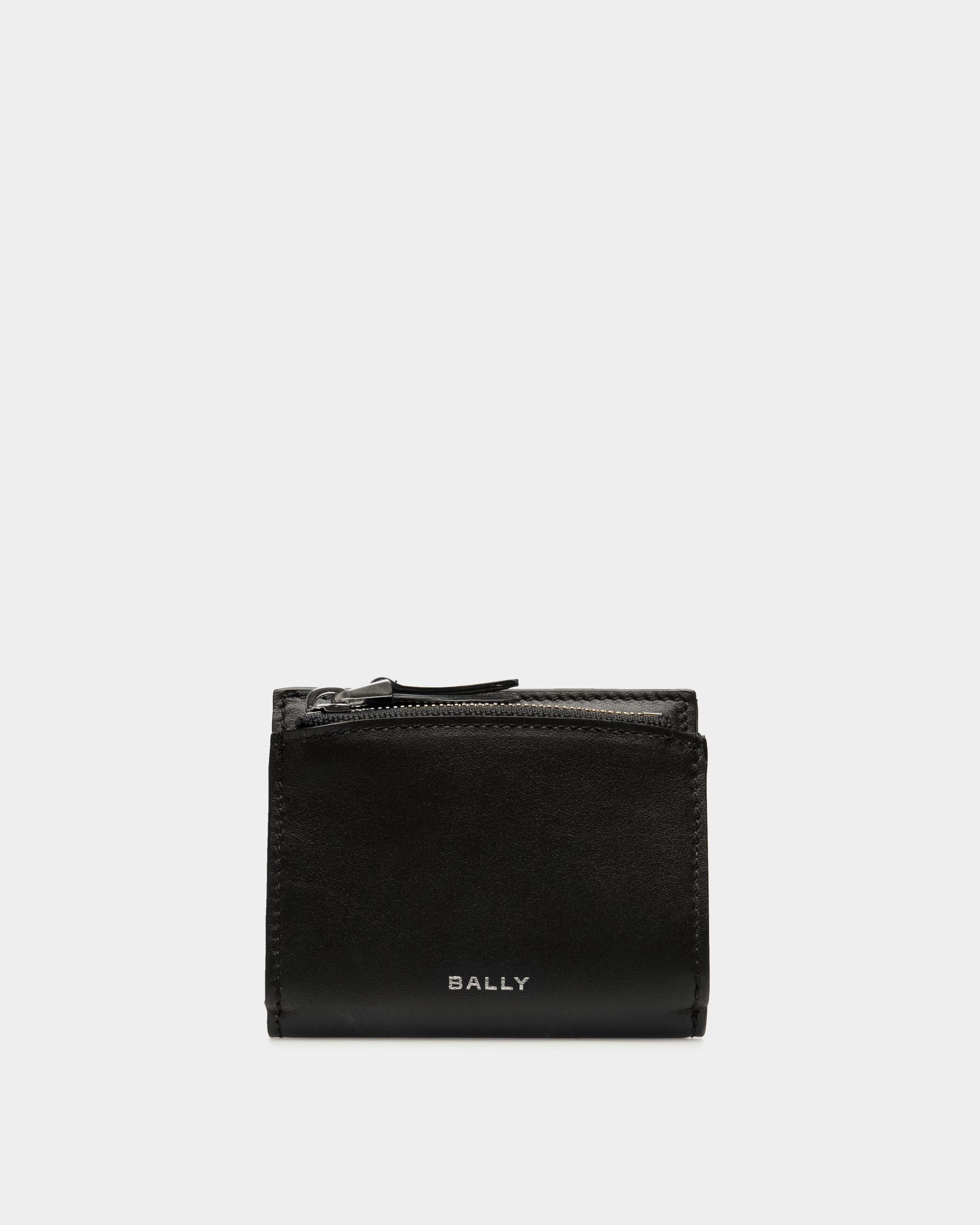 Portefeuille À Trois Volets Deco En Cuir Noir - Homme - Bally - 01