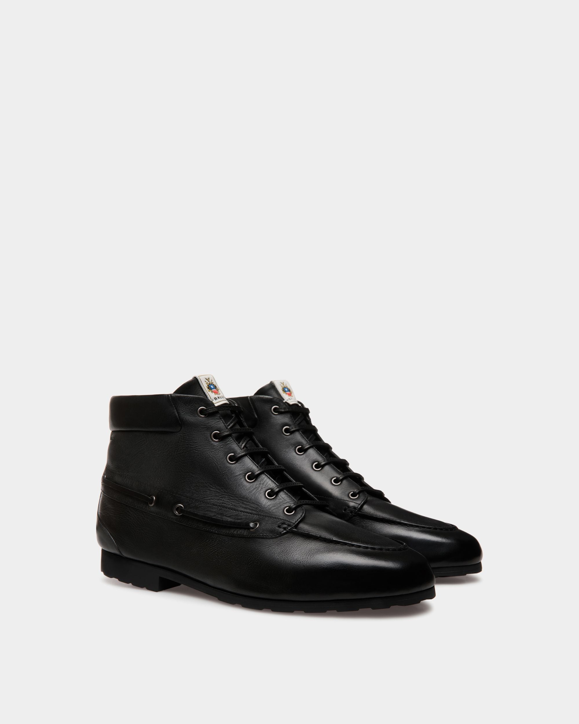 Bottine Plume En Cuir Noir - Homme - Bally - 03