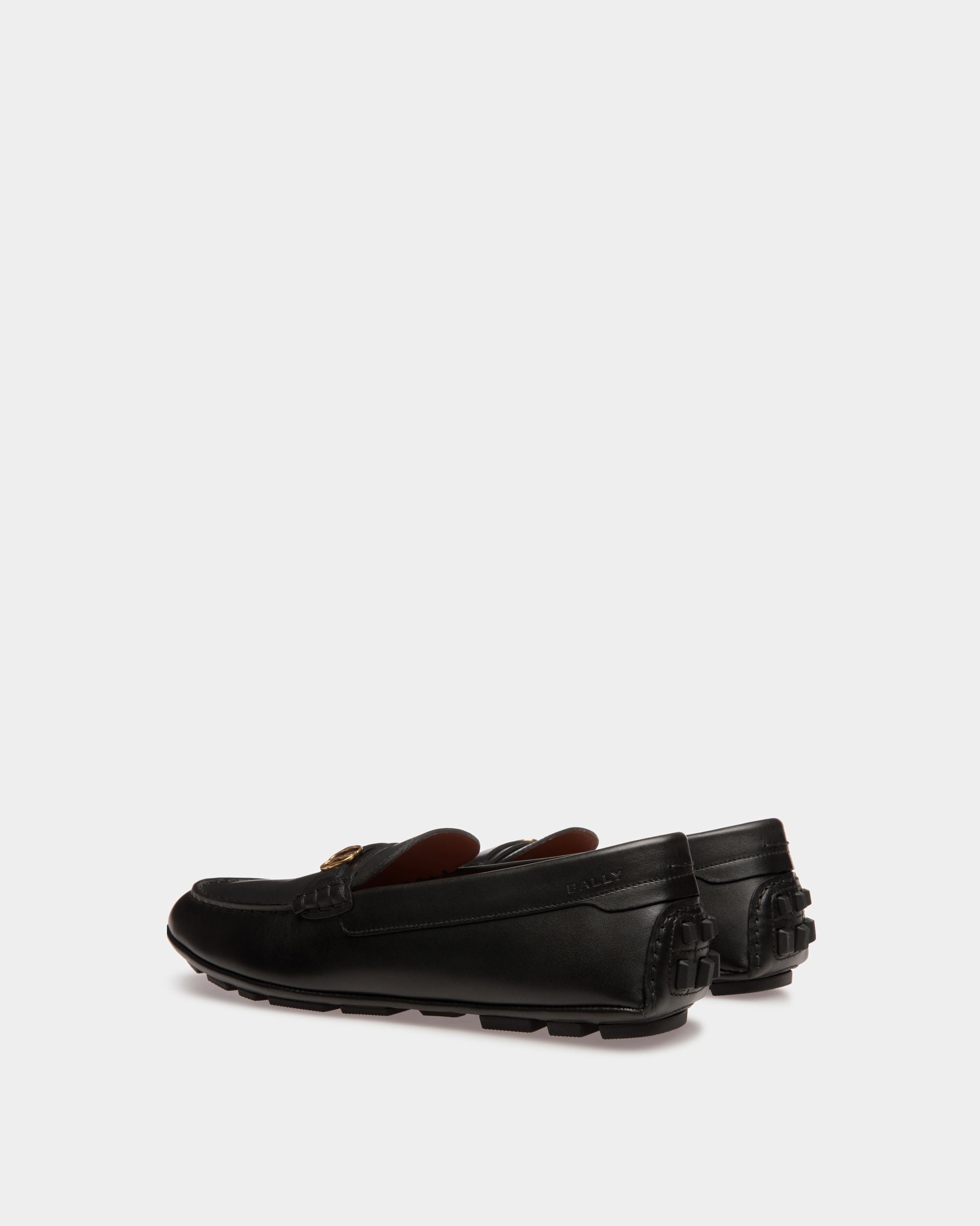 Mocassins Driver Kerbs En Cuir Noir - Homme - Bally - 03