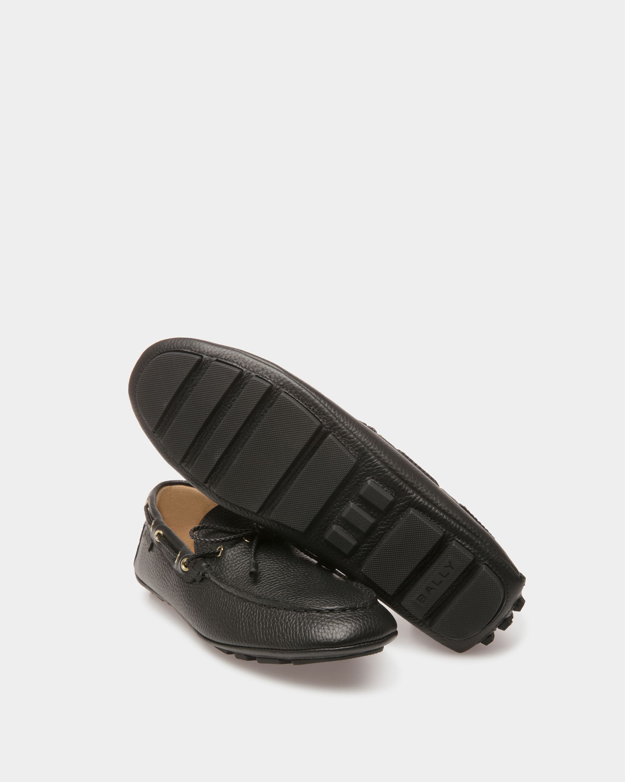 Mocassins Driver Kerbs En Cuir Noir - Homme - Bally - 04