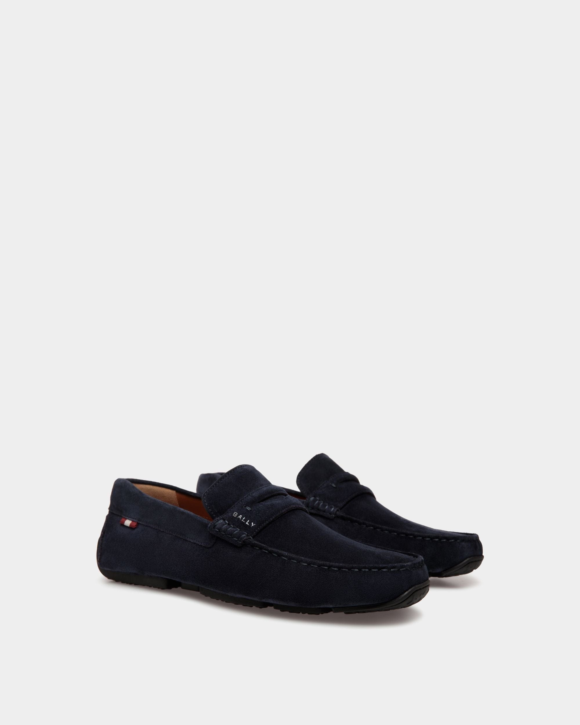 Chaussure Driver Pilot En Daim Navy Blue - Homme - Bally - 03