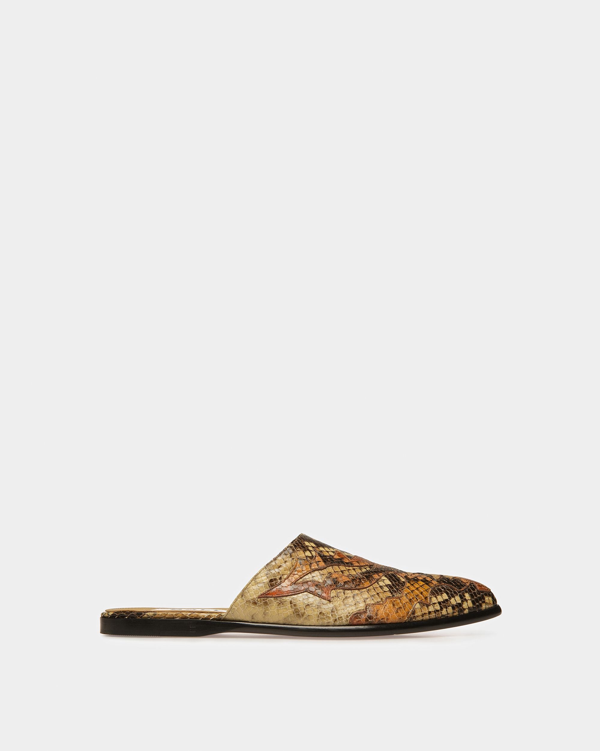 Slippers Gaiman Finition Imprimé Python - Homme - Bally - 01