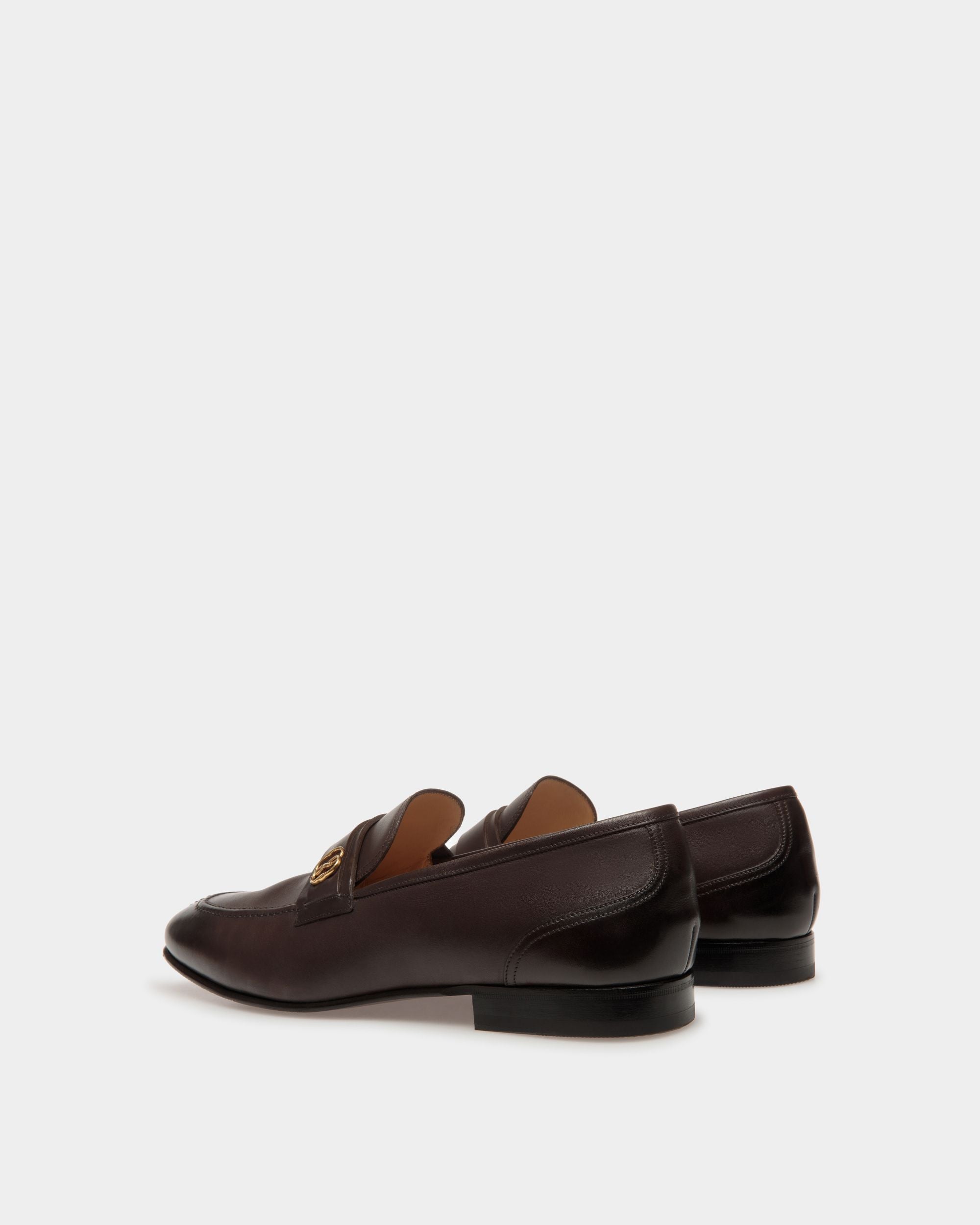 Mocassins Suisse En Cuir Marron - Homme - Bally - 03