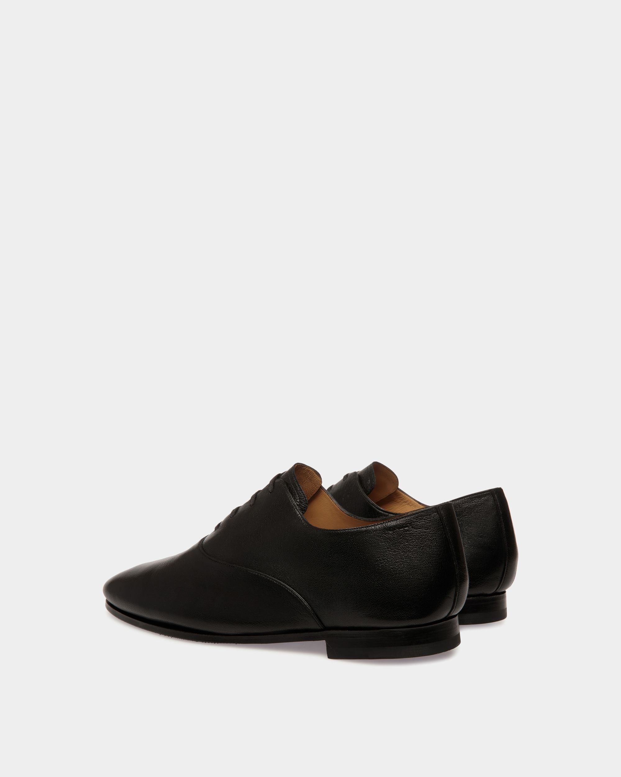 Richelieu Plume En Cuir Grainé Noir - Homme - Bally - 03