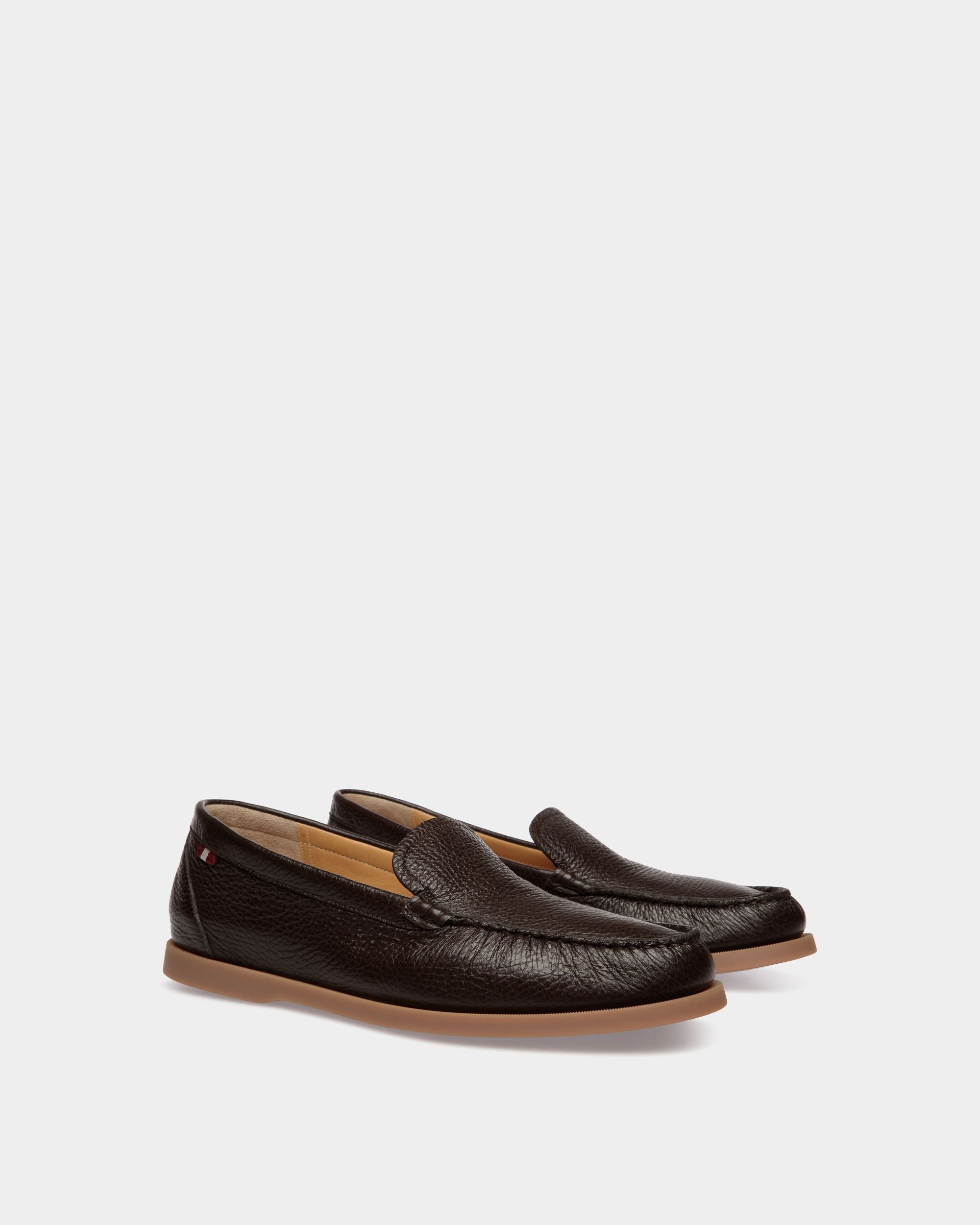 Mocassin Nelson En Cuir De Cerf Ebano - Homme - Bally - 03