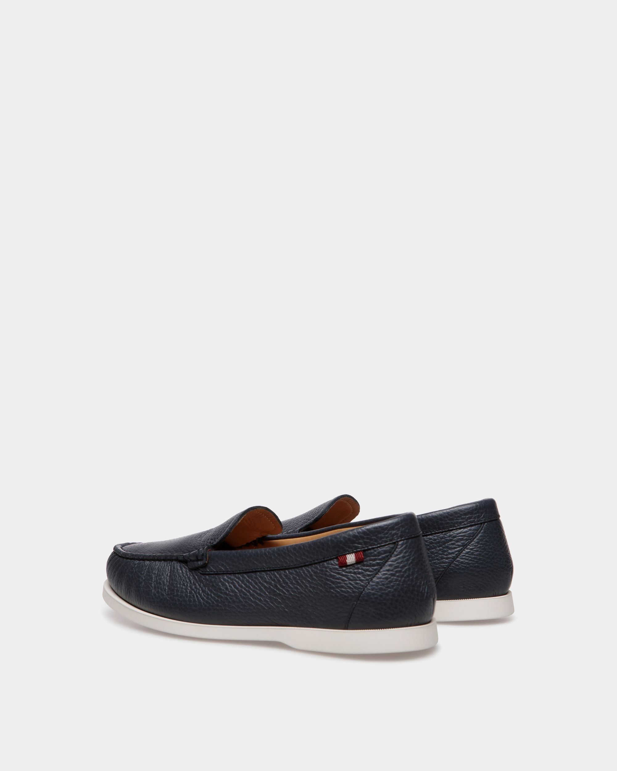 Mocassin Nelson En Cuir De Cerf Navy Blue - Homme - Bally - 03