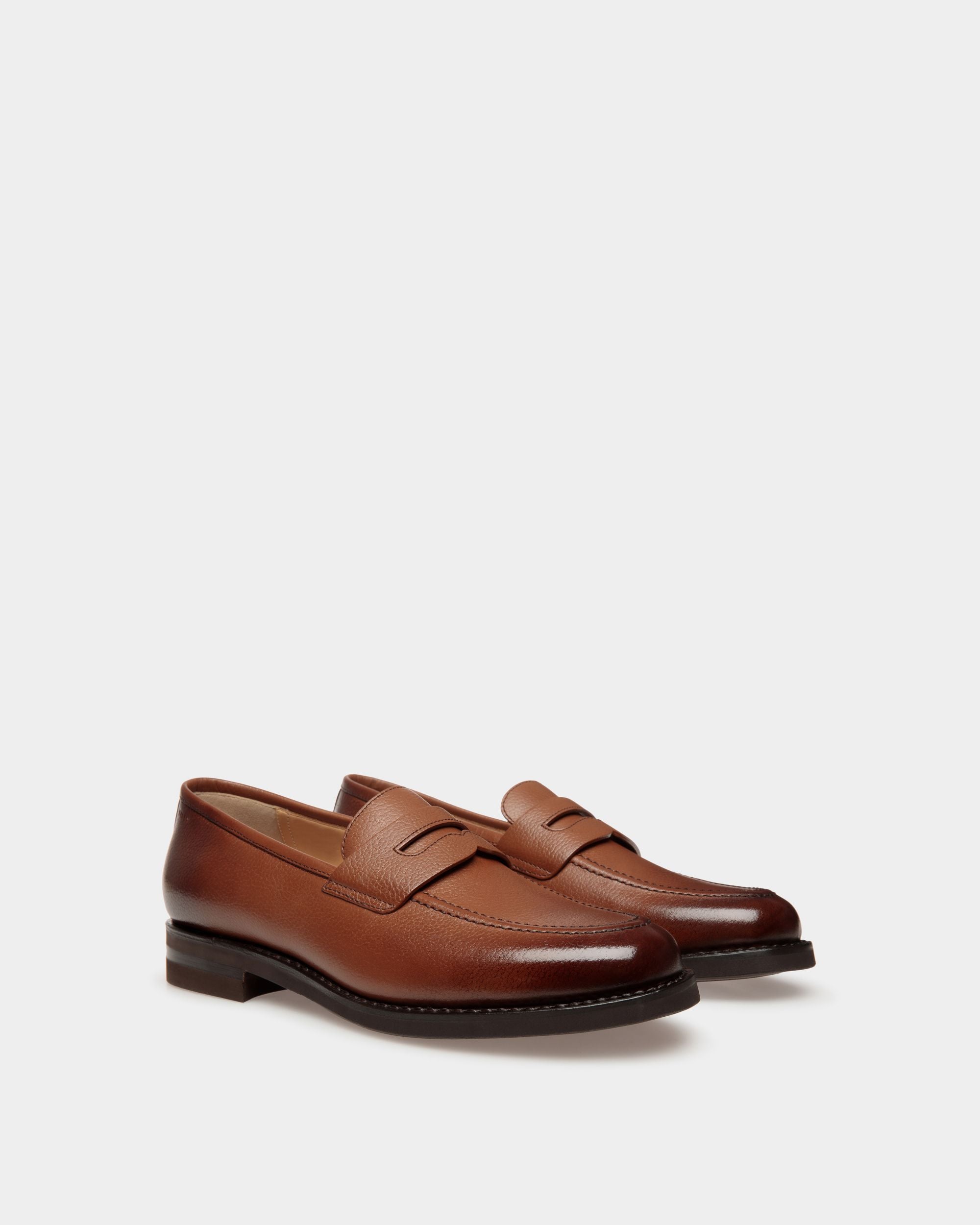 Mocassin Schoenen En Cuir Gaufré - Homme - Bally - 02