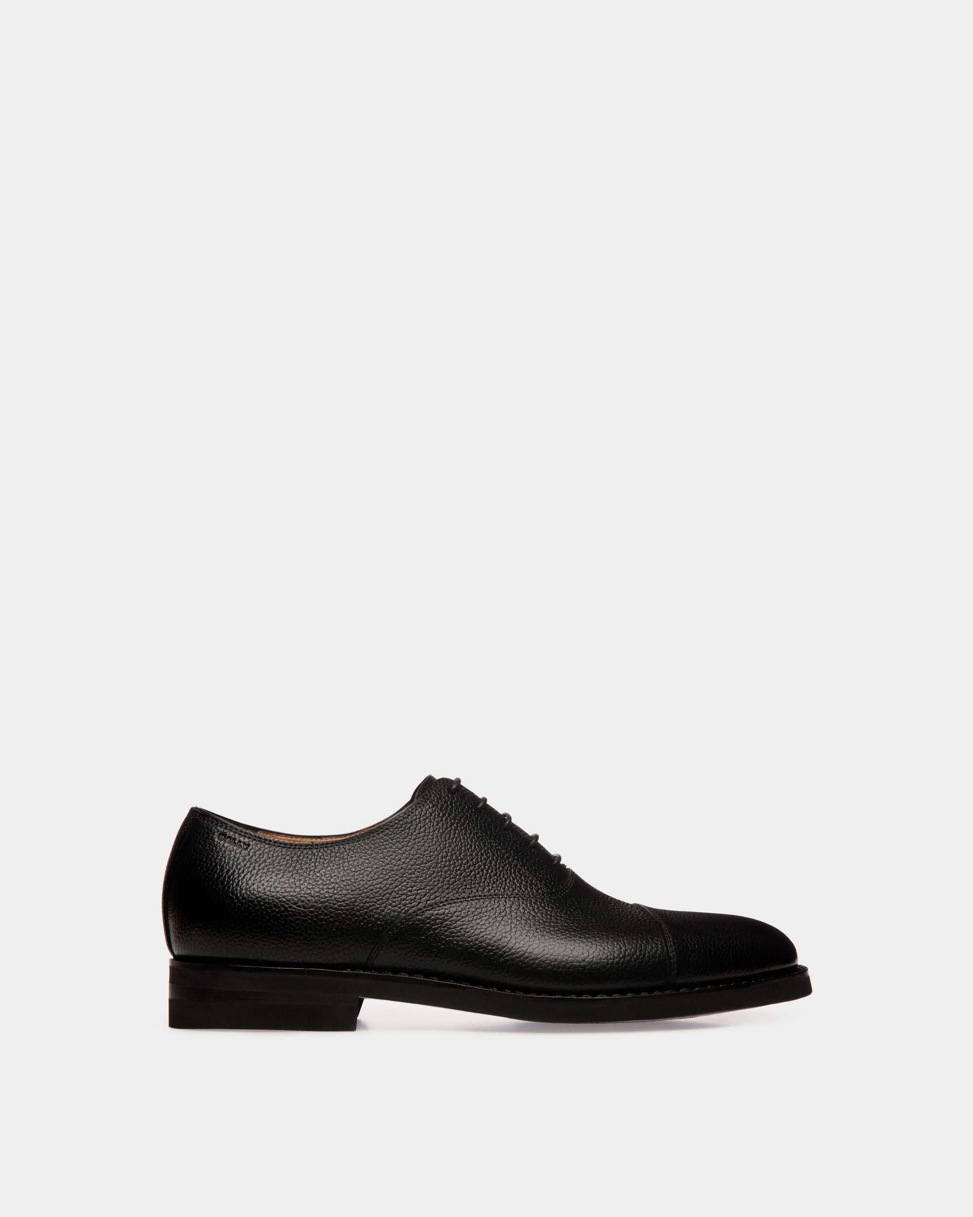 Richelieu Schoenen En Cuir Grainé Noir - Homme - Bally - 01