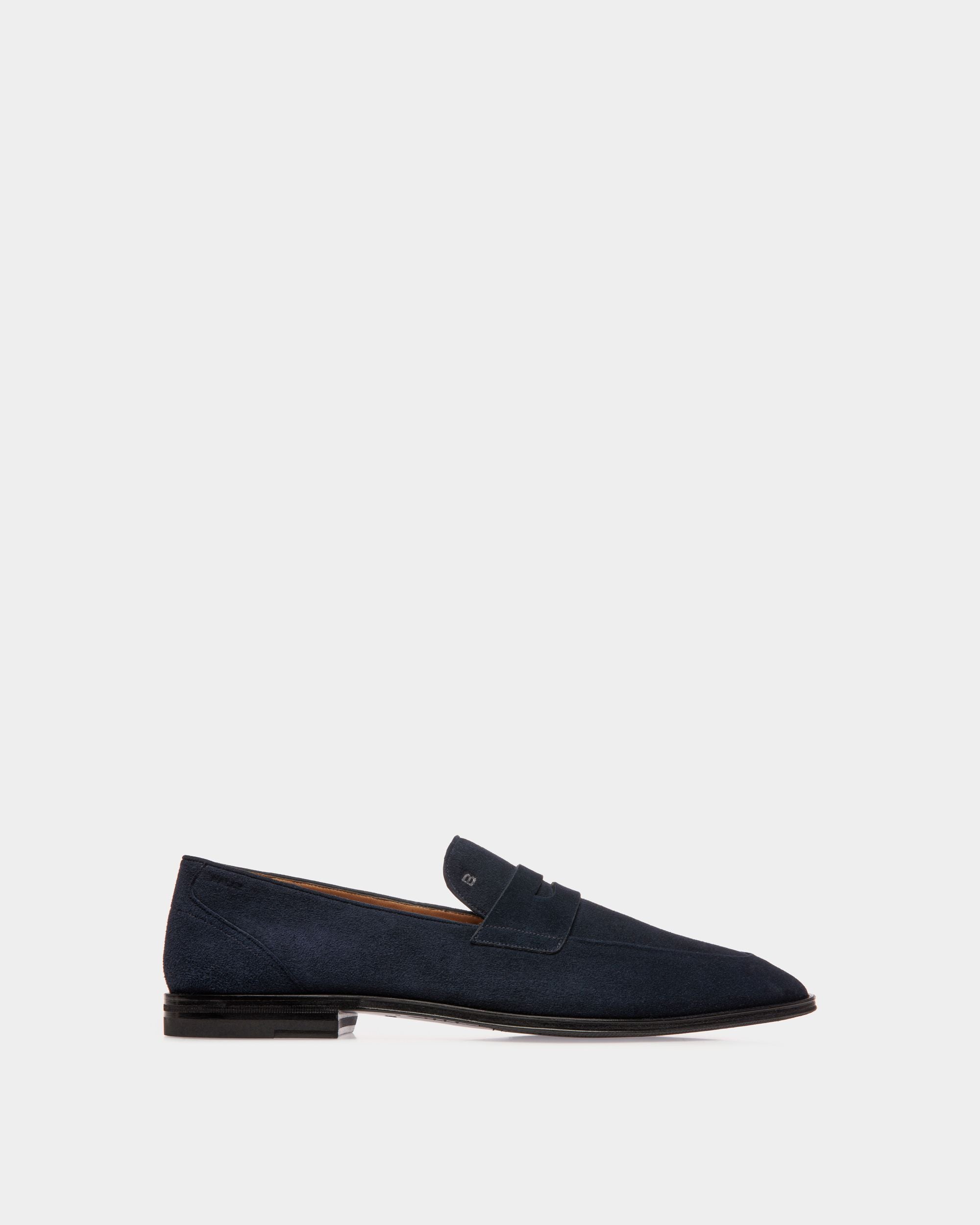 Mocassin Westminster En Cuir Suédé Navy Blue - Homme - Bally - 01