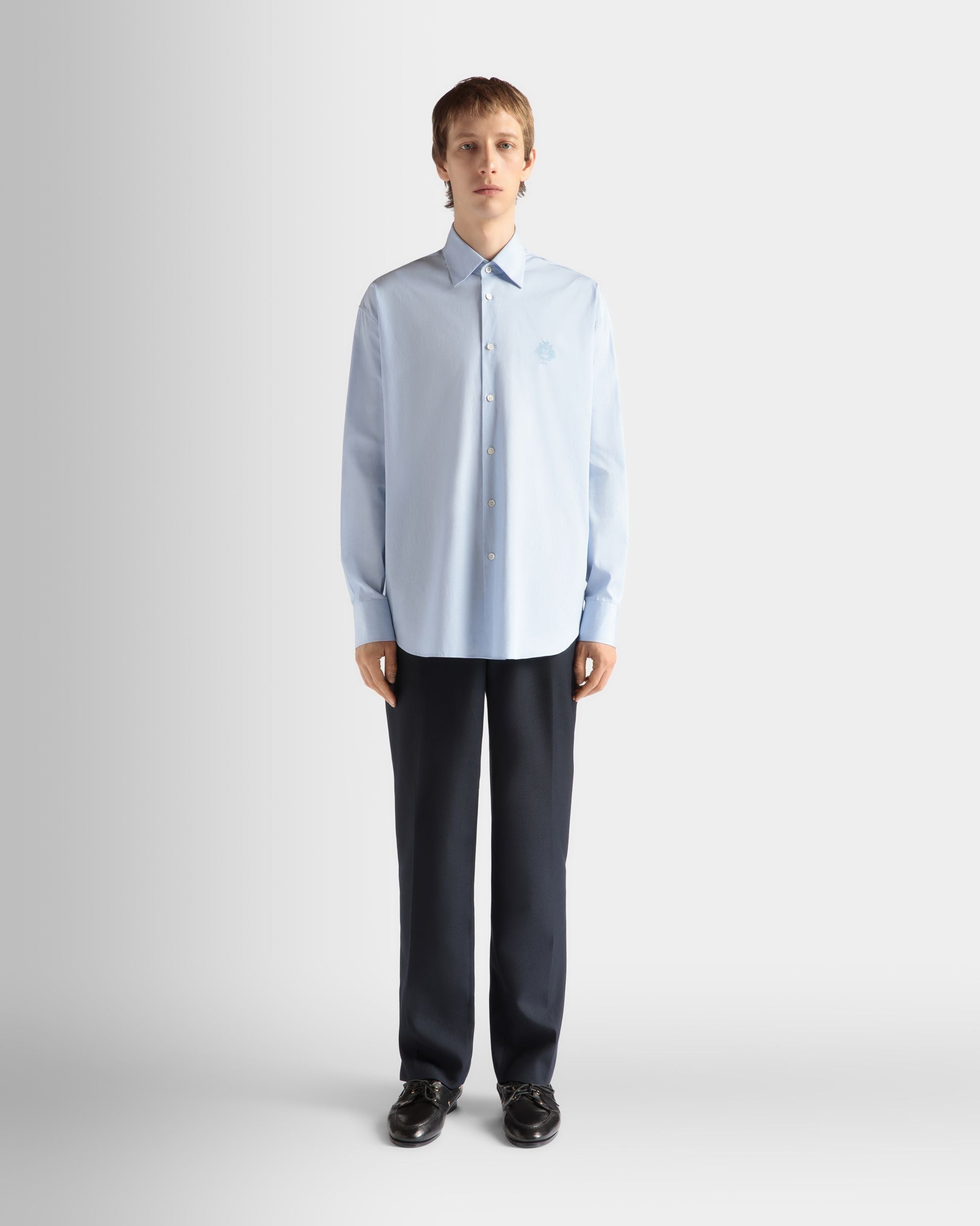 Chemise En Coton Light Blue - Homme - Bally - 02