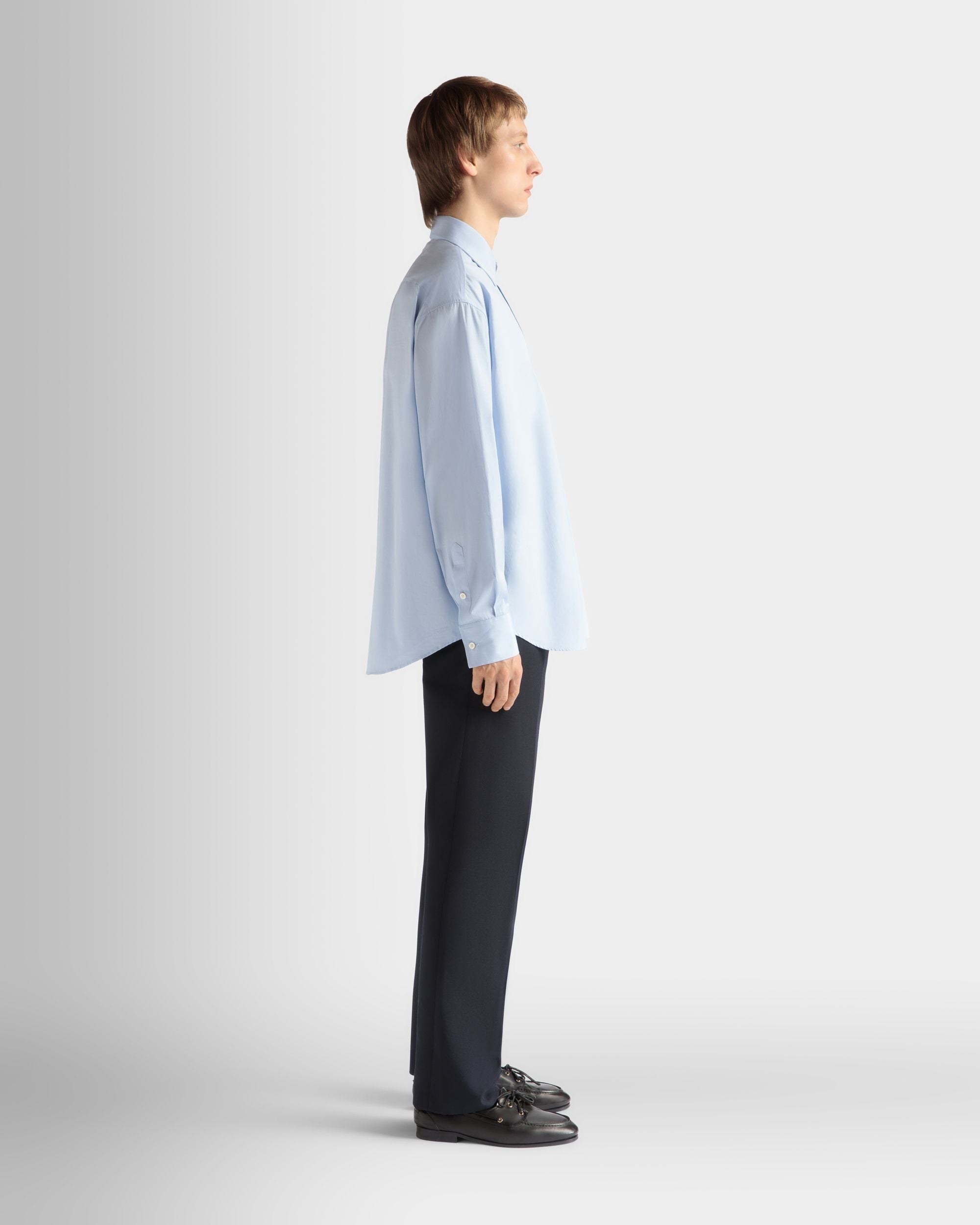 Chemise En Coton Light Blue - Homme - Bally - 05