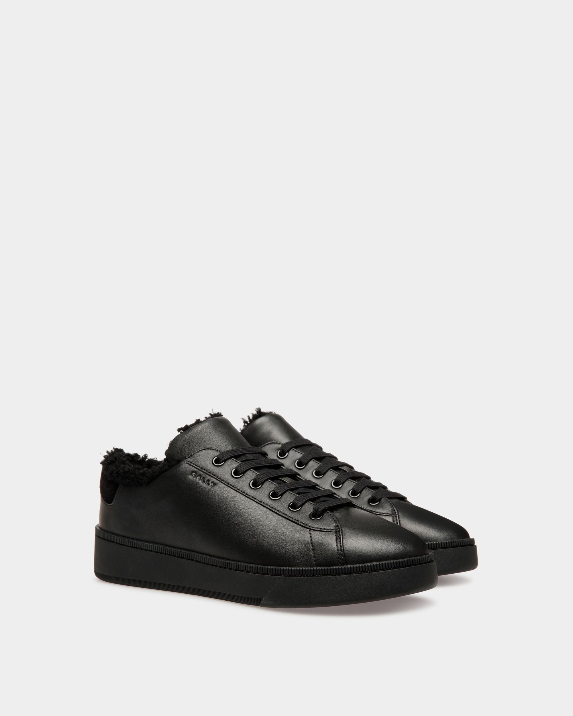 Sneakers Raise En Cuir Noir - Homme - Bally - 04