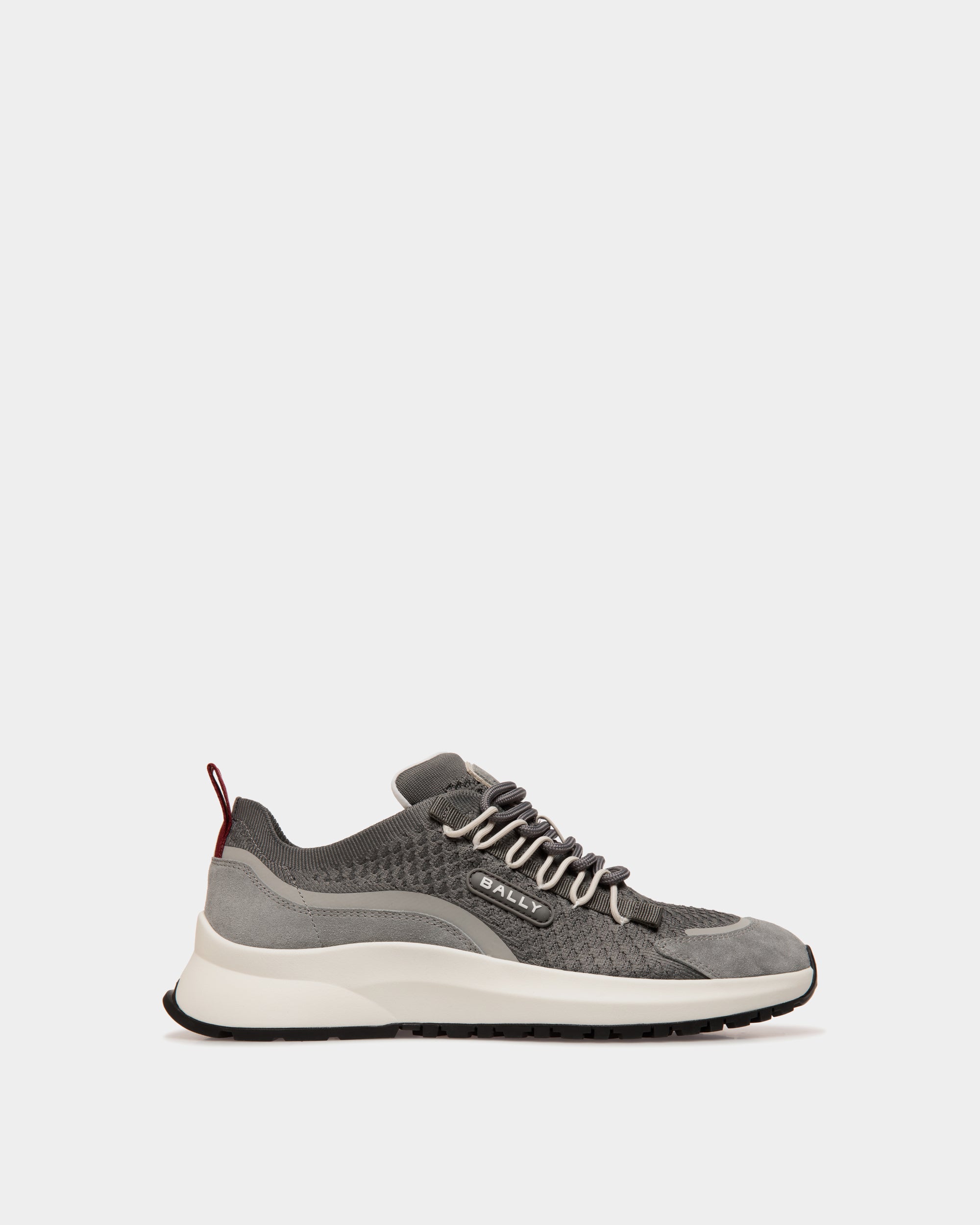 Sneaker Outline En Maille Light Grey - Homme - Bally - 01