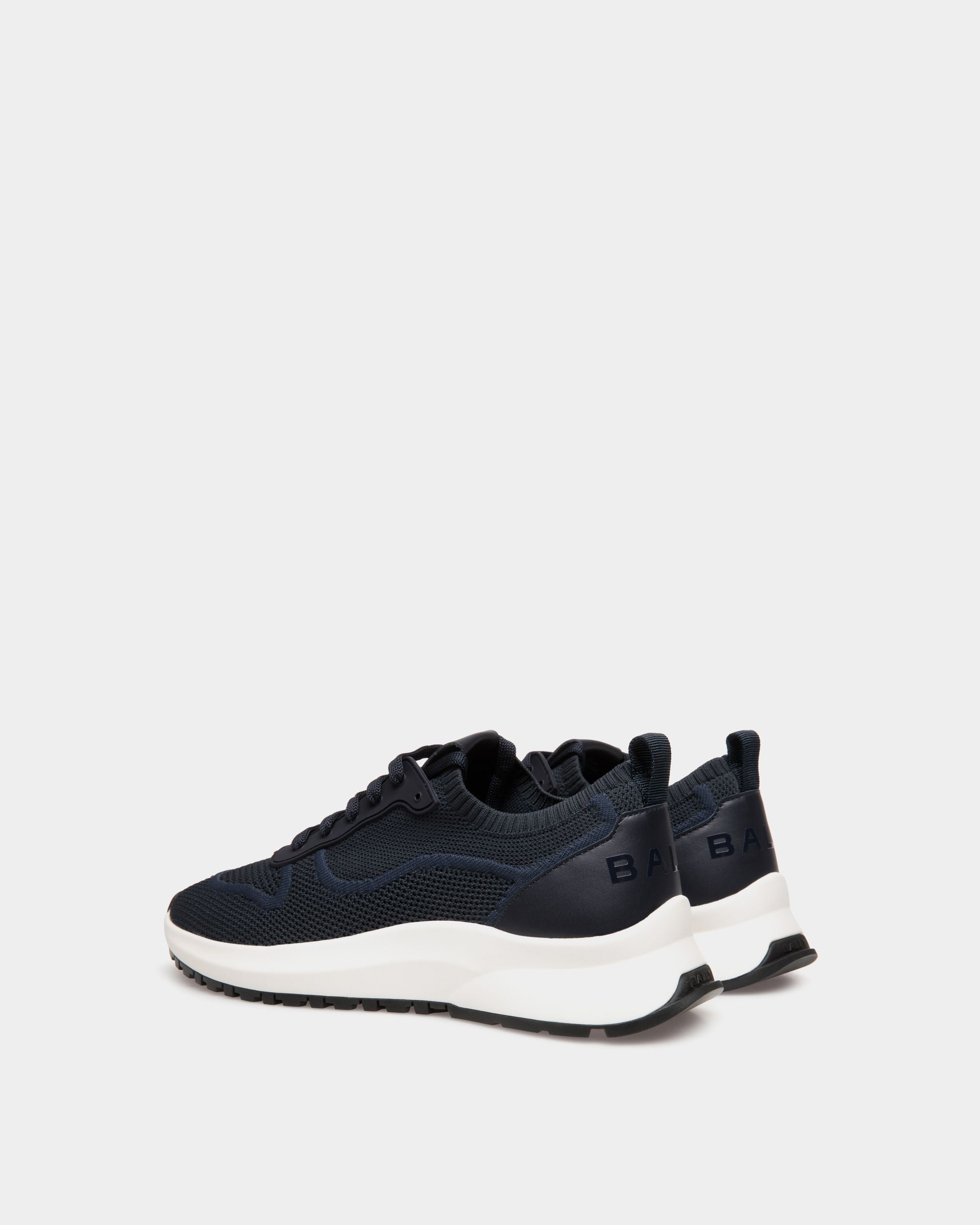 Sneaker Outline En Maille Navy Blue - Homme - Bally - 04