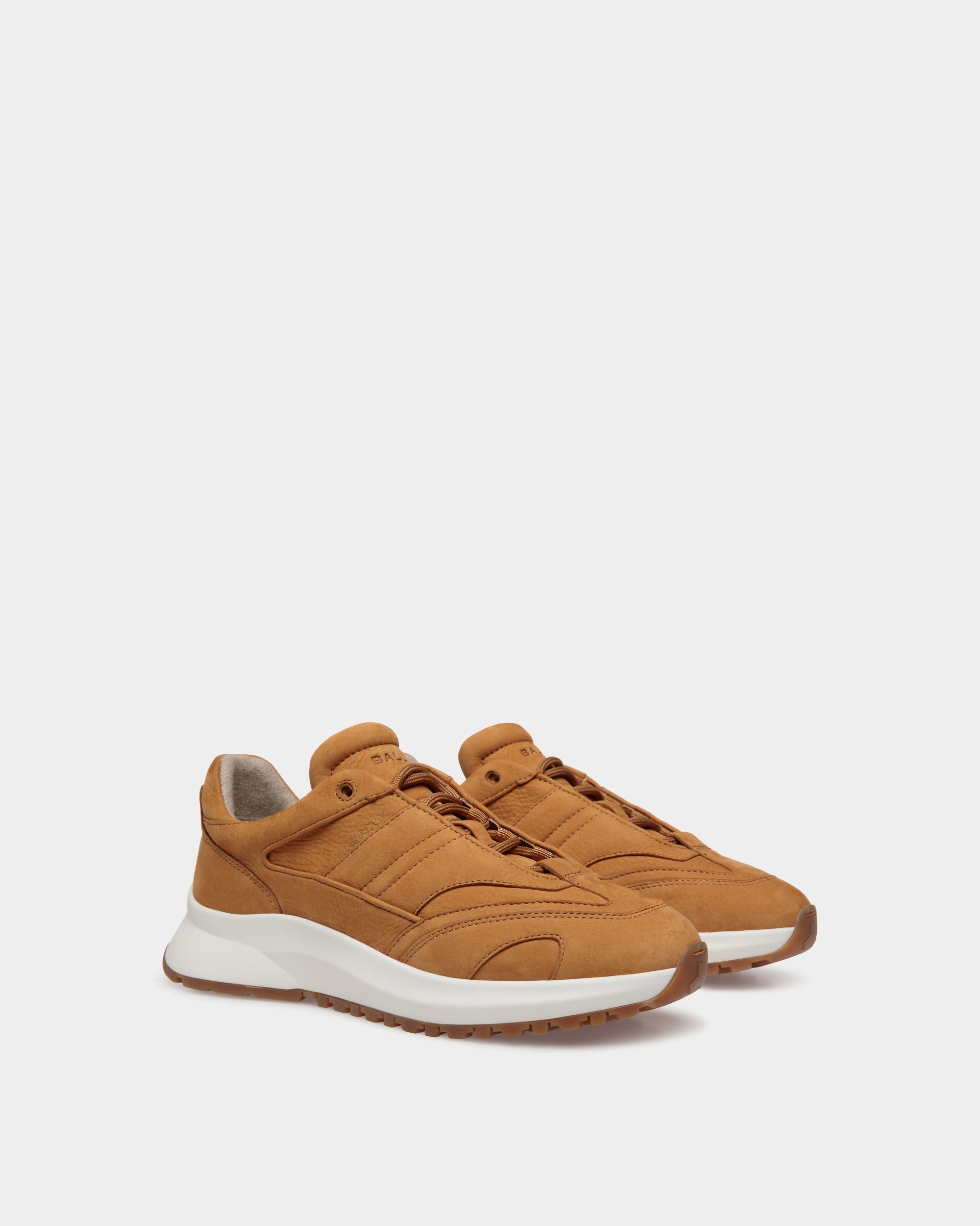 Sneaker Outline En Cuir Nubuck Marron - Homme - Bally - 02